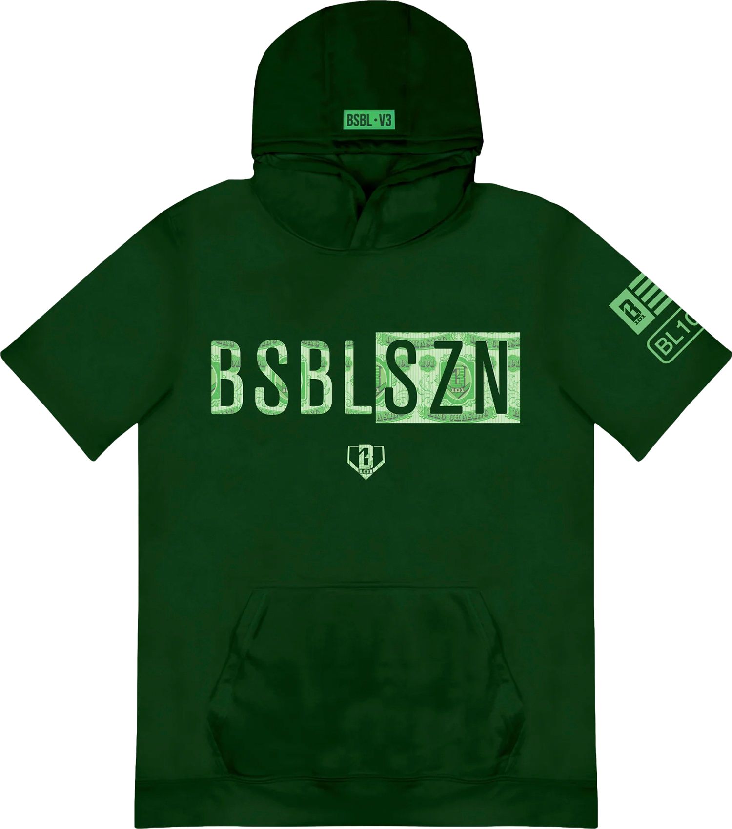 Baseball Lifestyle 101 Boys' BSBL-SZN V3 Short Sleeve Hoodie