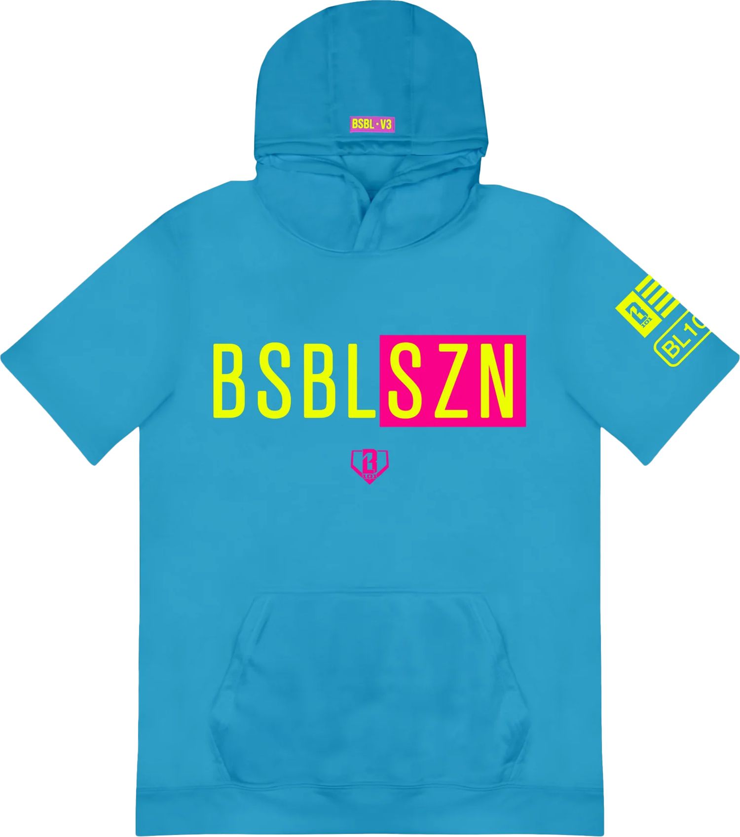 Baseball Lifestyle 101 Boys' BSBL-SZN V3 Short Sleeve Hoodie