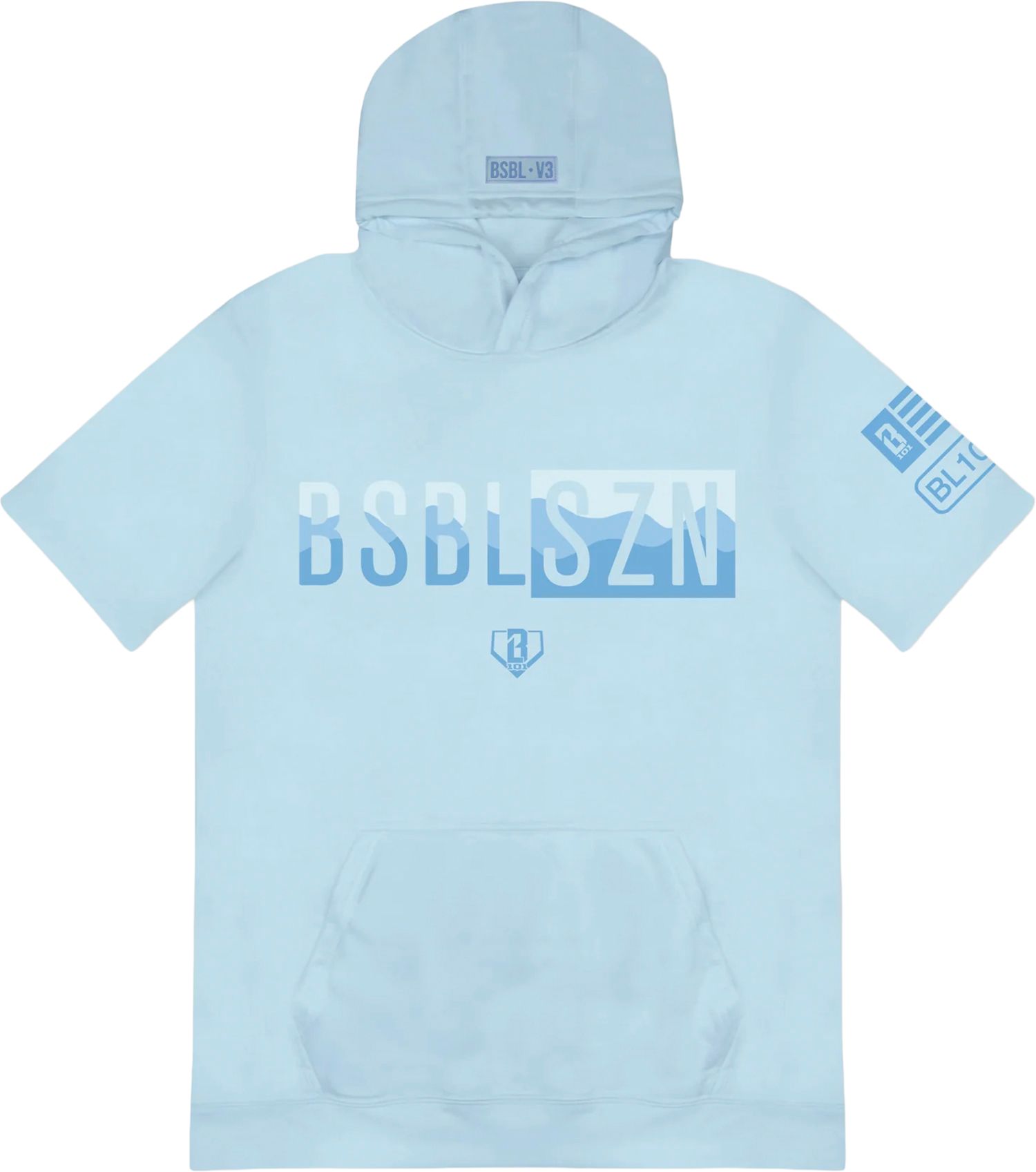 Baseball Lifestyle 101 Boys' BSBL-SZN V3 Short Sleeve Hoodie