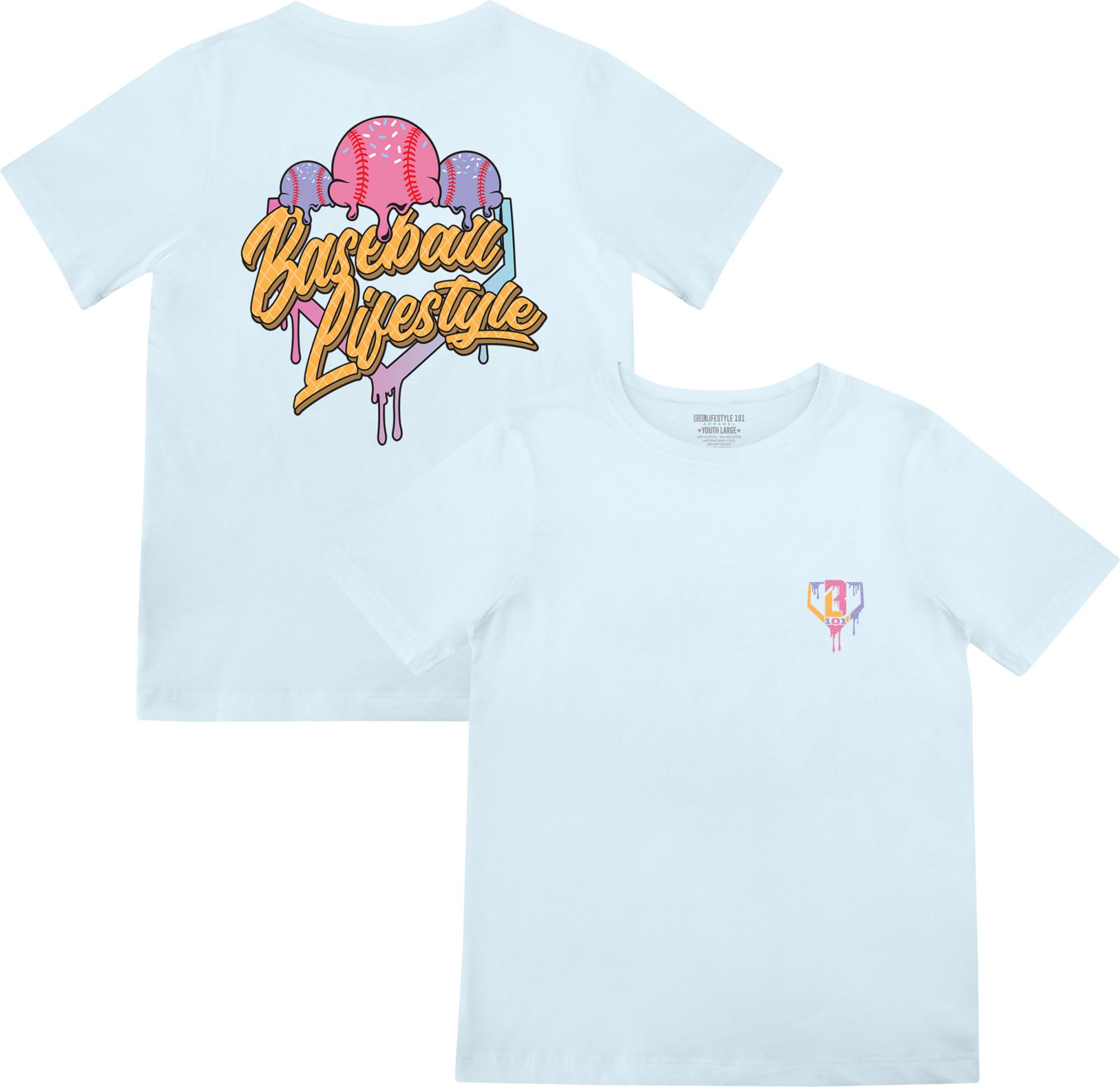 Baseball Lifestyle 101 Boys' Ice Cream Shirt