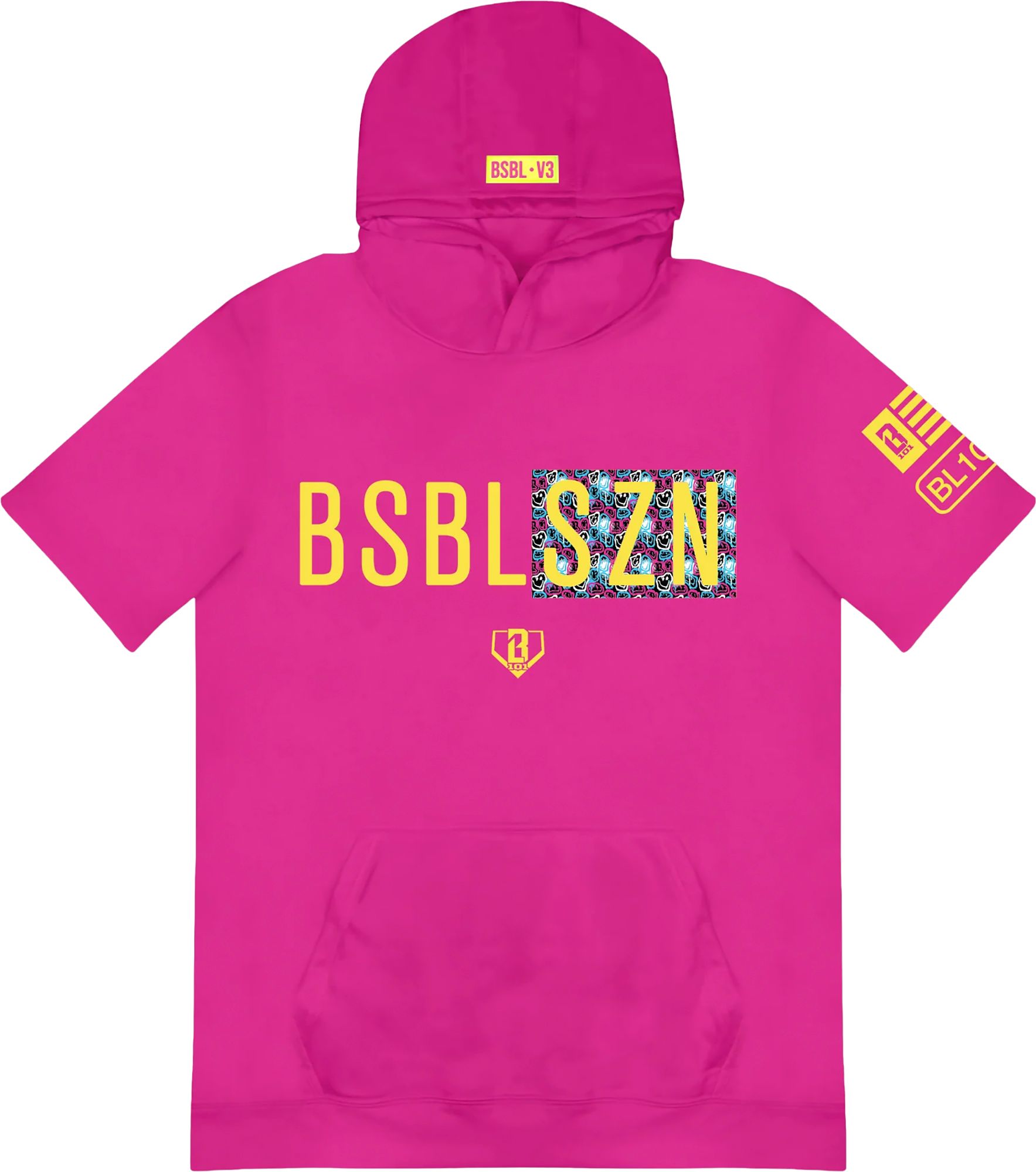 Baseball Lifestyle 101 Men's BSBL-SZN V3 Short Sleeve Hoodie