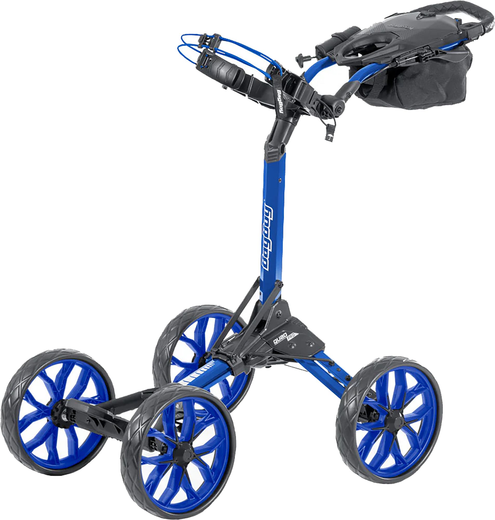 Bag Boy 2025 Quad Pro Push Cart, Royal/Black Blue