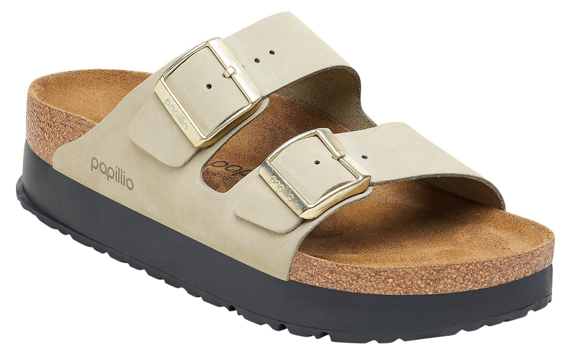 Papillio by Birkenstock Women's Arizona Flex Platform Birko-Flor Sandals - Green