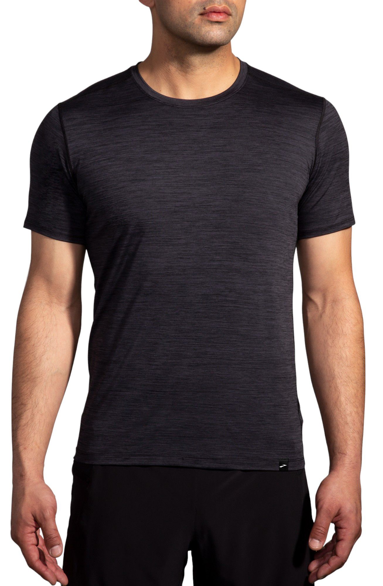 Brooks Men's Luxe Short Sleeve Shirt Deep Black thumbnail