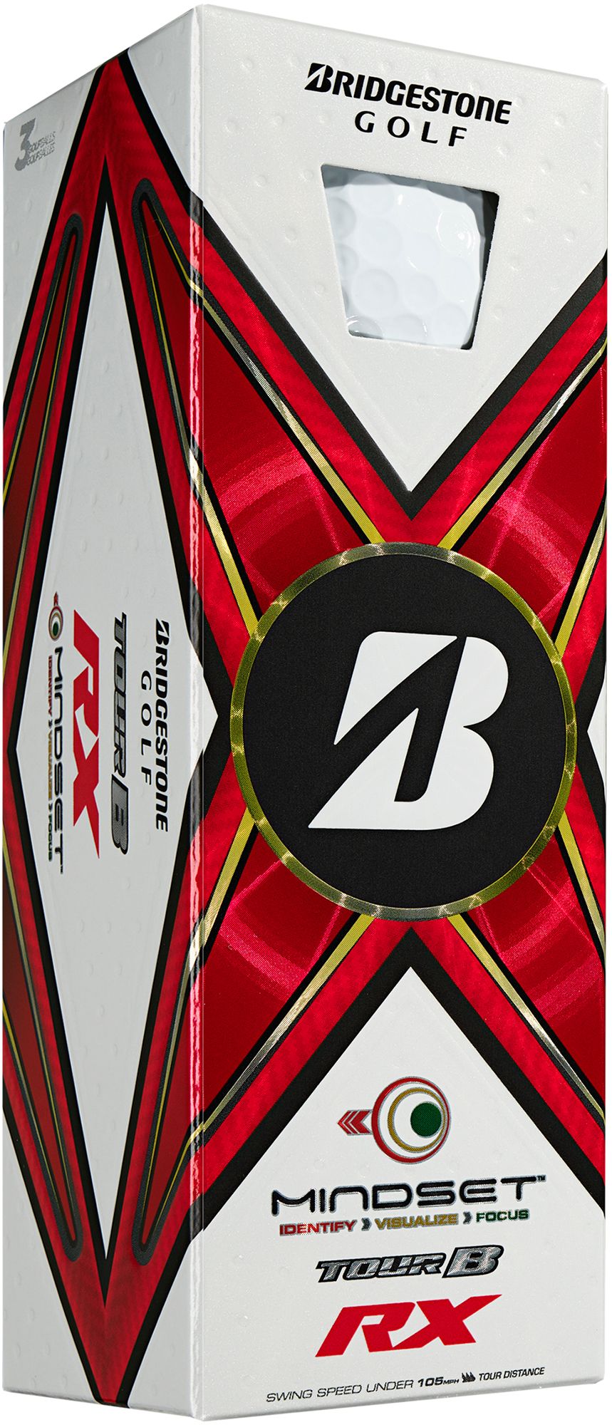 Bridgestone 2024 Tour B RX MindSet Golf Balls - 3 Ball Sleeve
