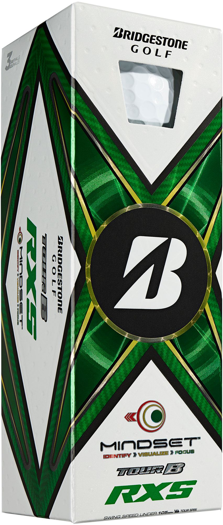 Bridgestone 2024 Tour B RXS MindSet Golf Balls - 3 Ball Sleeve
