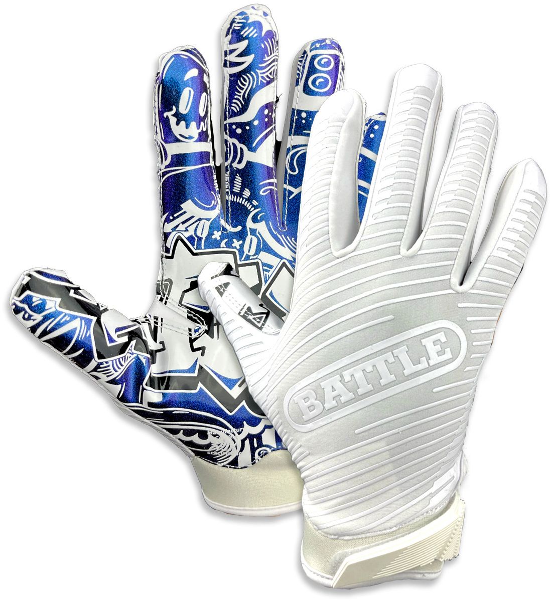 Battle Adult Prism Graffiti Doom Receiver Football Gloves