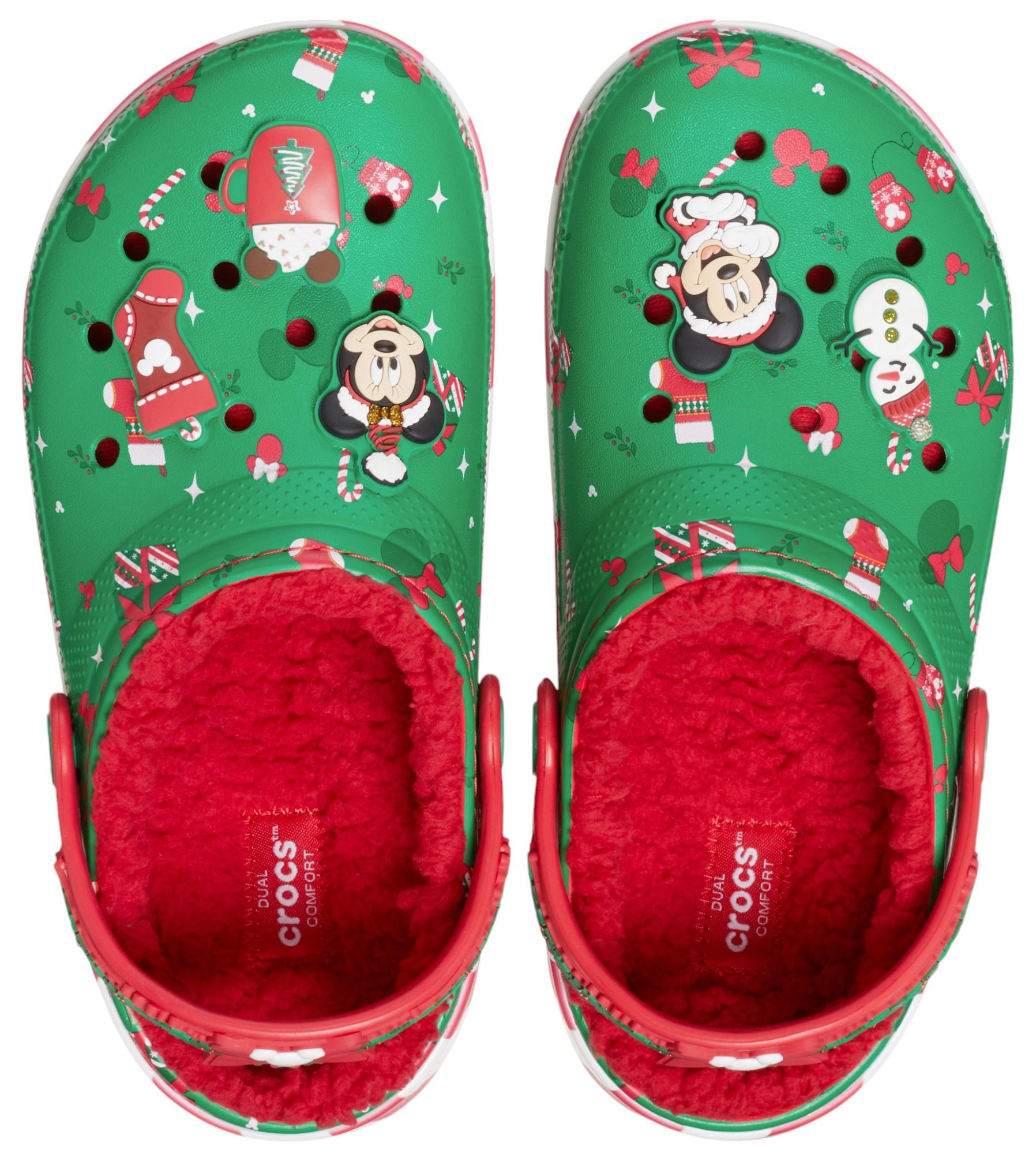 Crocs Toddler Mickey Mouse Holiday Lined Classic Clogs