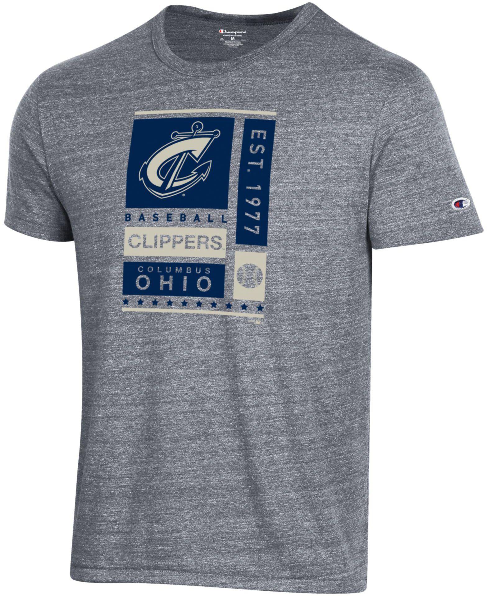 Champion Men's Columbus Clippers Grey Triblend T-Shirt