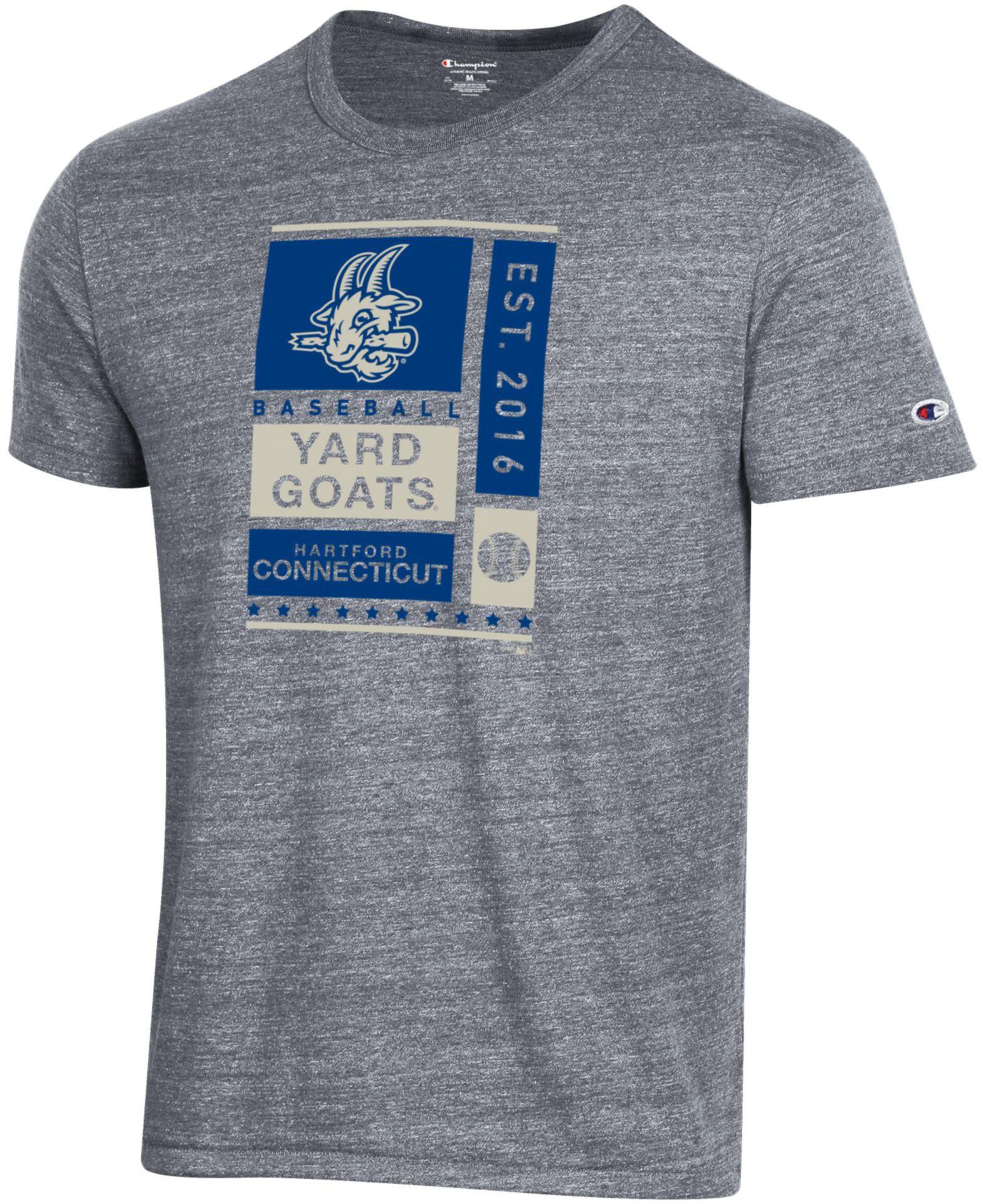 Champion Men's Hartford Yard Goats Grey Triblend T-Shirt, Small, Gray