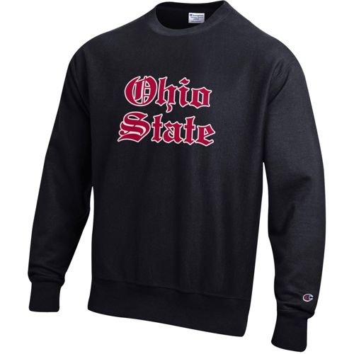 Champion Men's Ohio State Buckeyes Silver Reverse Weave Crew