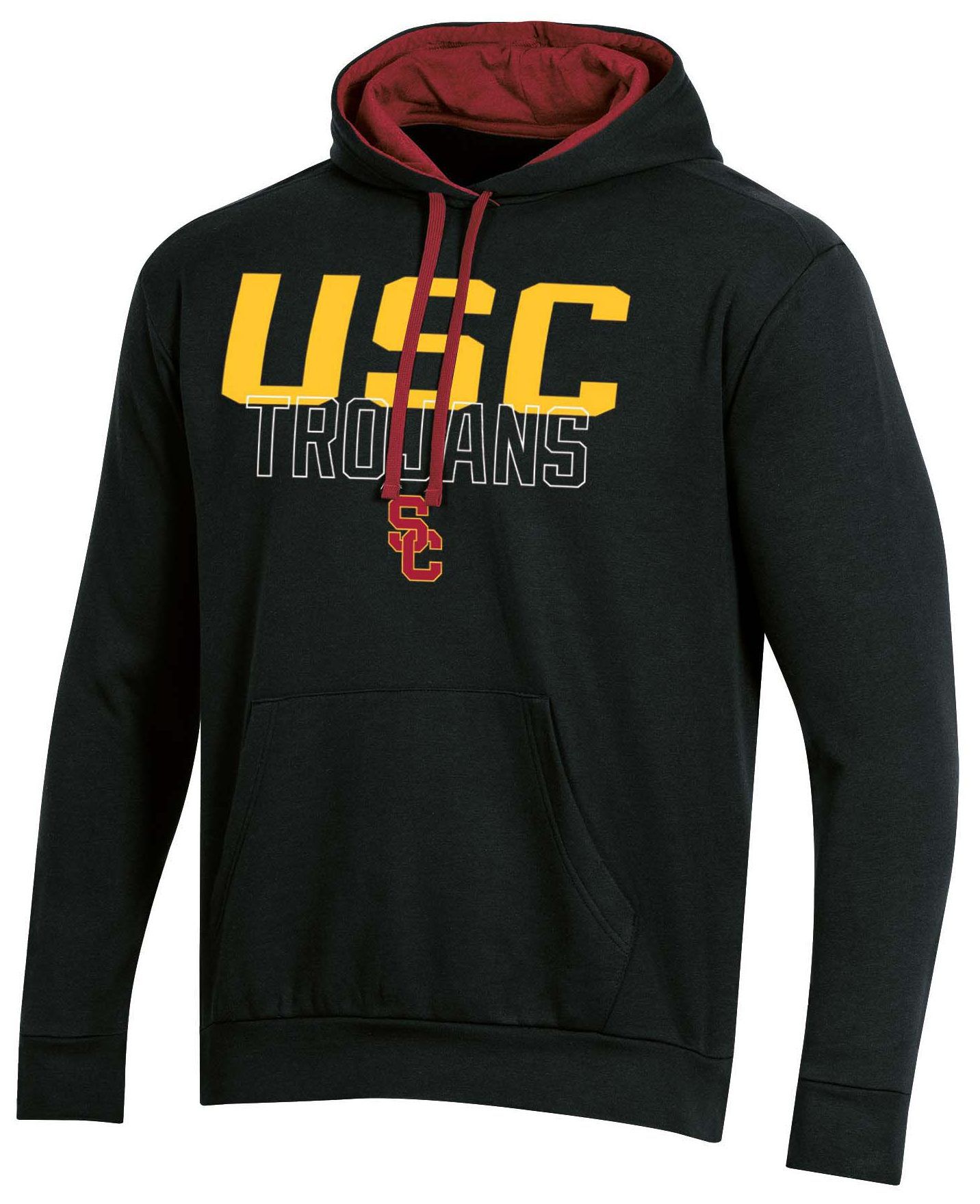 Champion Men's USC Trojans True Black Pullover Hoodie