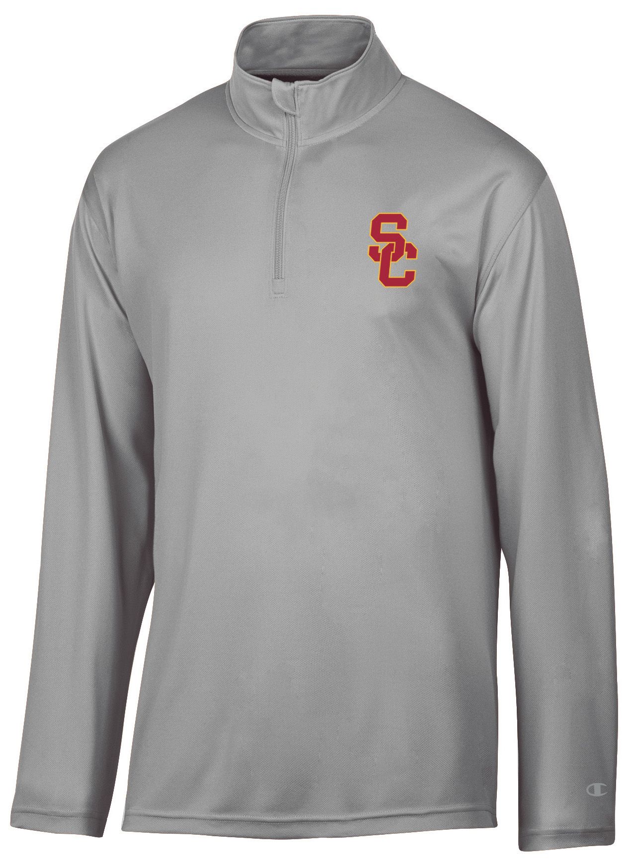 Champion Men's USC Trojans Grey Classic Quarter-Zip Pullover