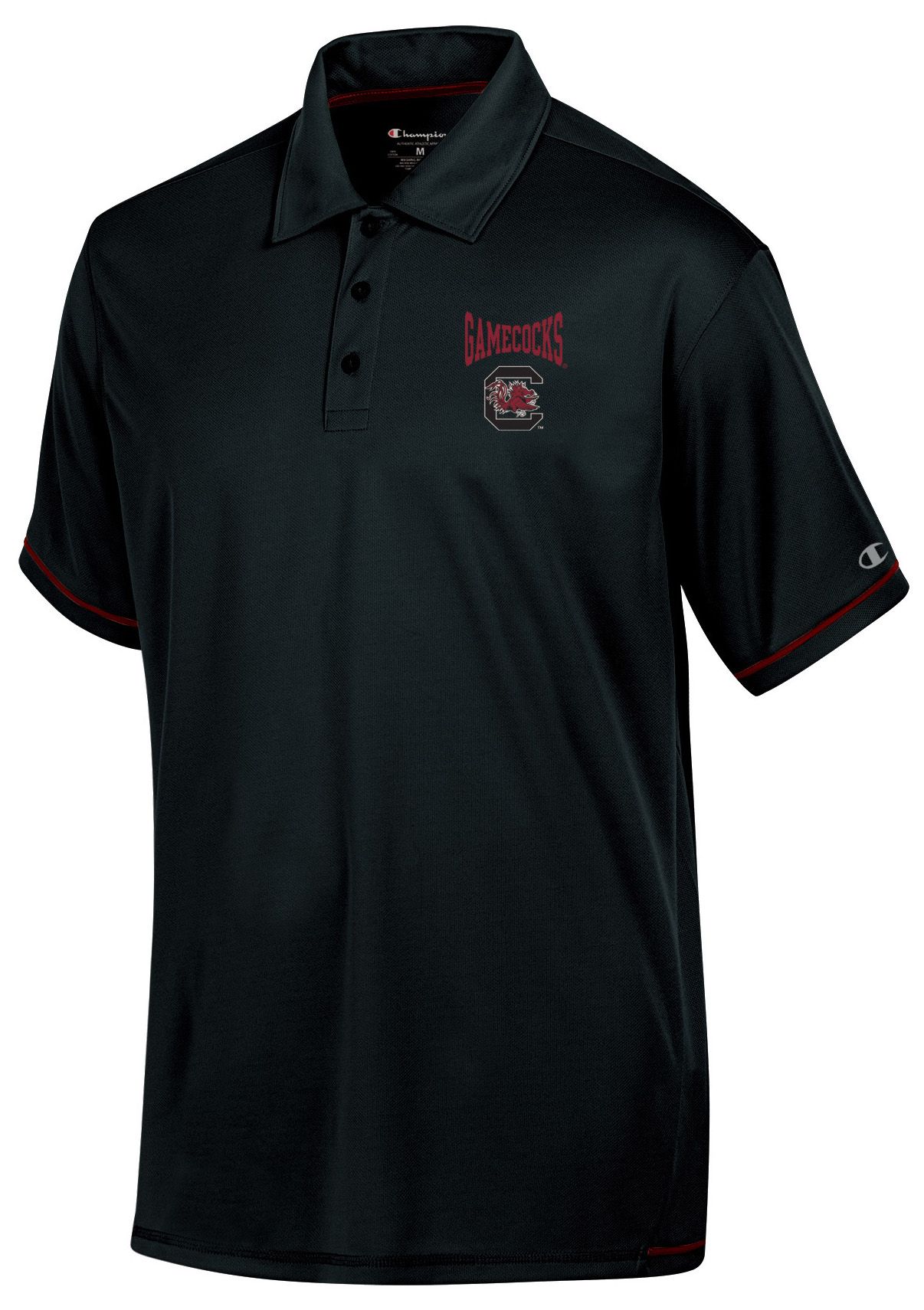 Champion Men's South Carolina Gamecocks Black/Cardinal Polo