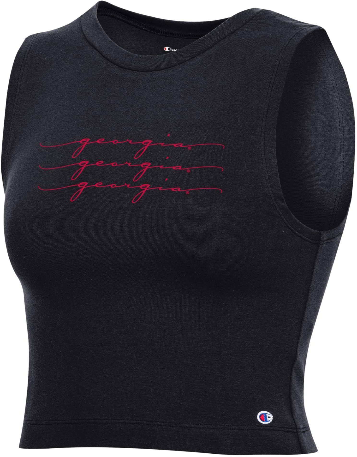 Champion Women's Georgia Bulldogs Black Cropped Tank Top