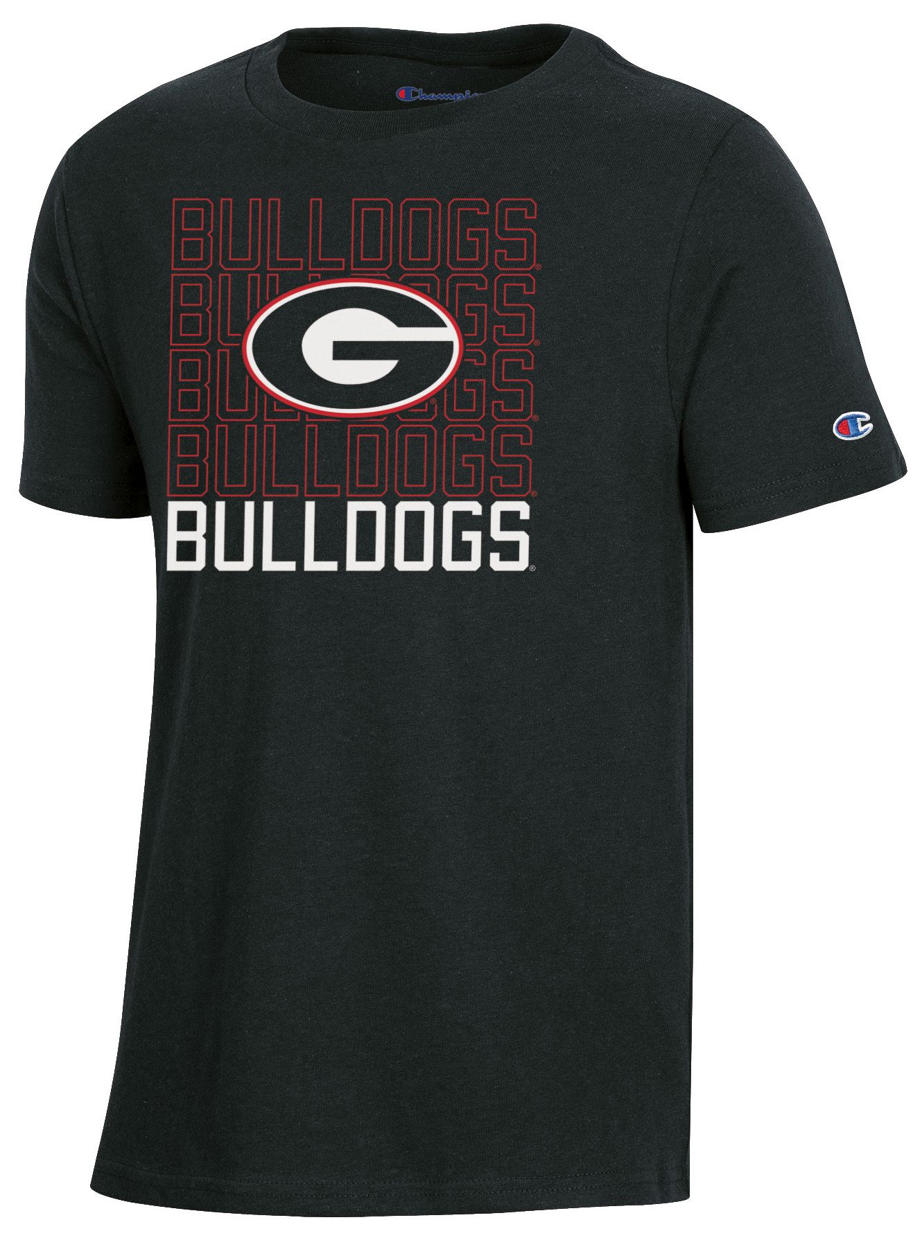 Champion Youth Georgia Bulldogs Black Repeat T-Shirt