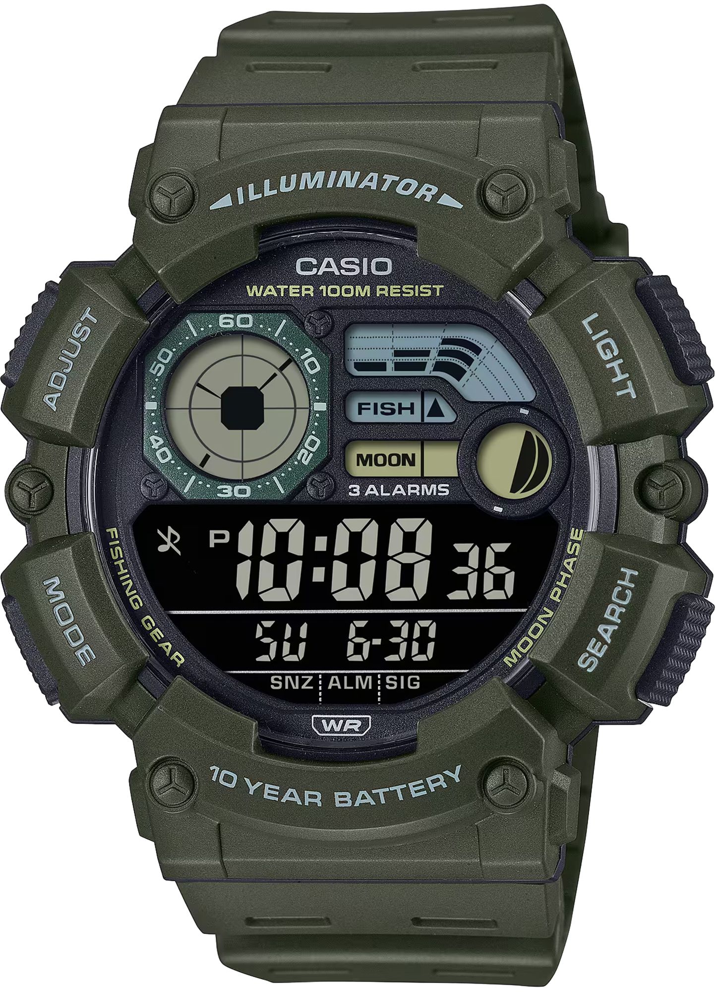 Casio 100M Digital Fishing Watch