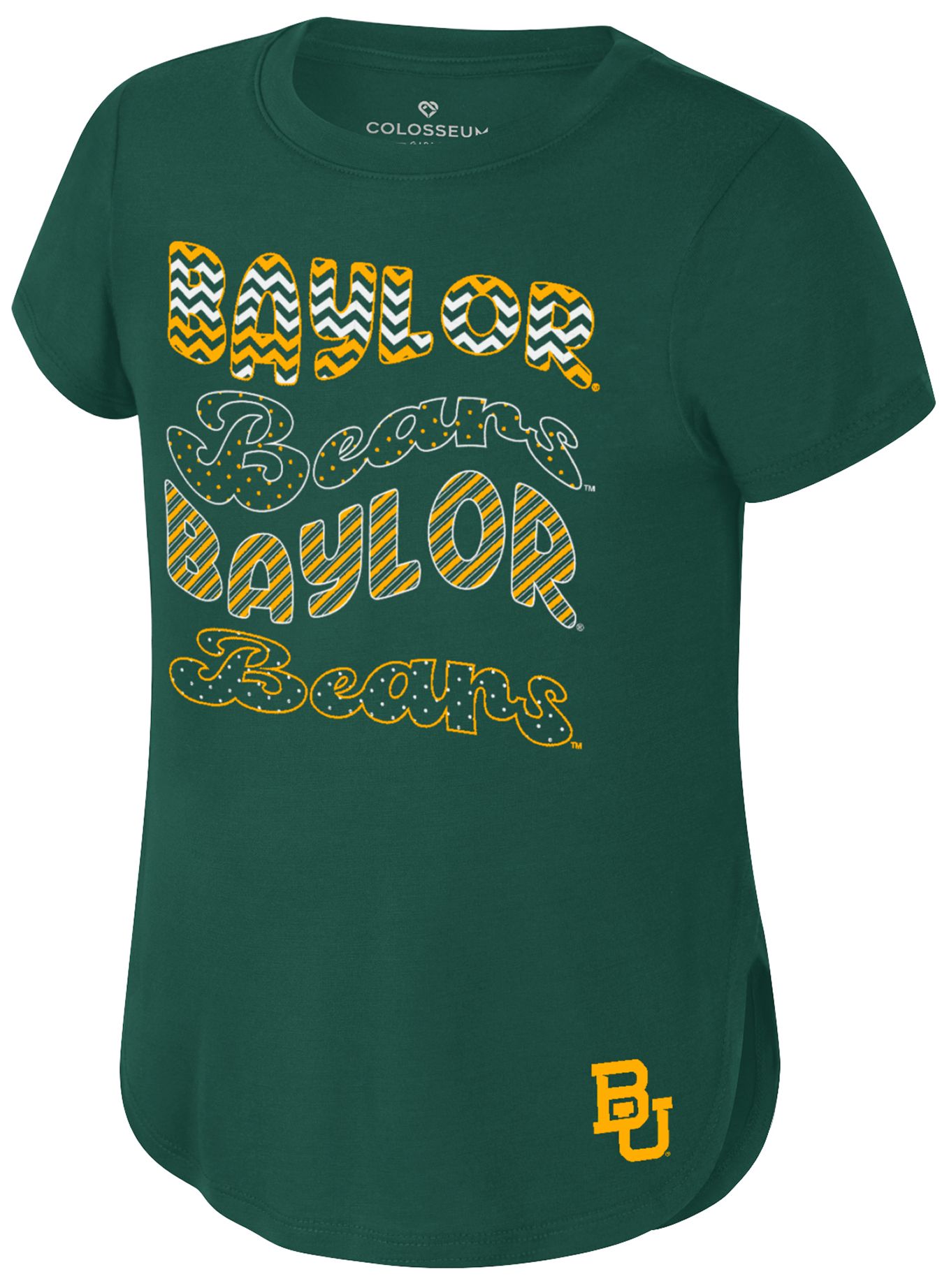 Colosseum Girls' Baylor Bears Green Rogan T-Shirt