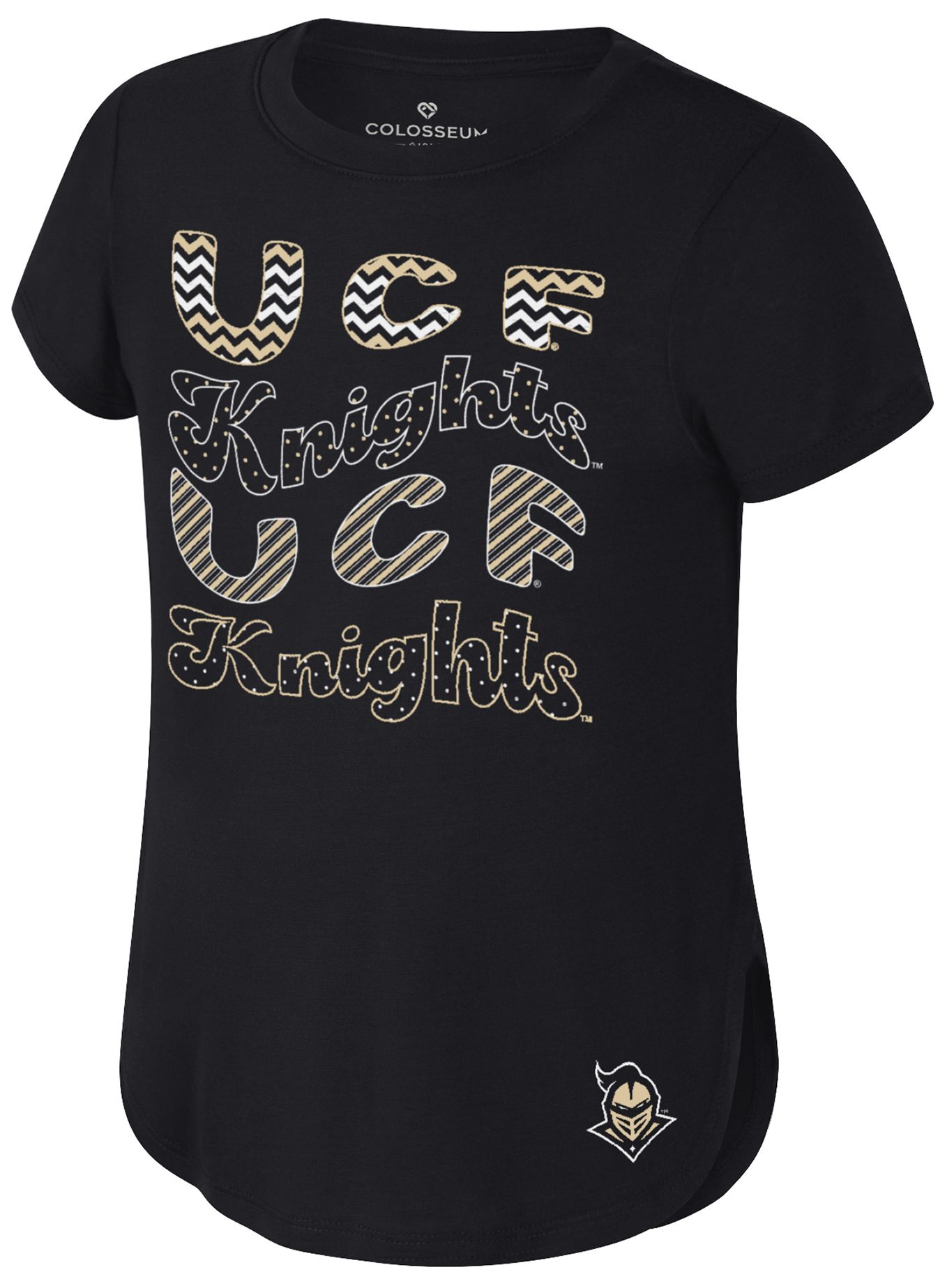Colosseum Girls' UCF Knights Black Rogan T-Shirt