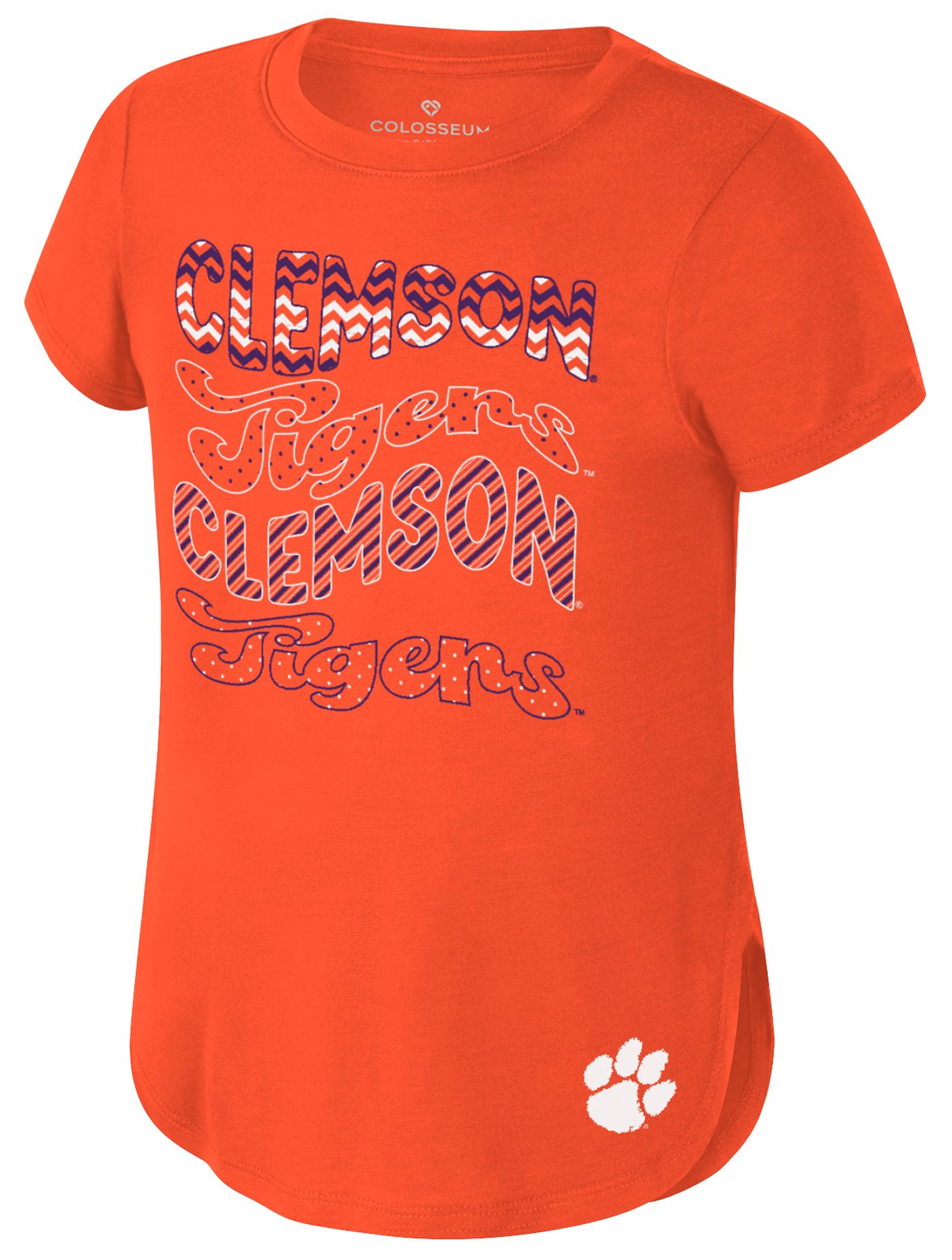 Colosseum Girls' Clemson Tigers Orange Rogan T-Shirt