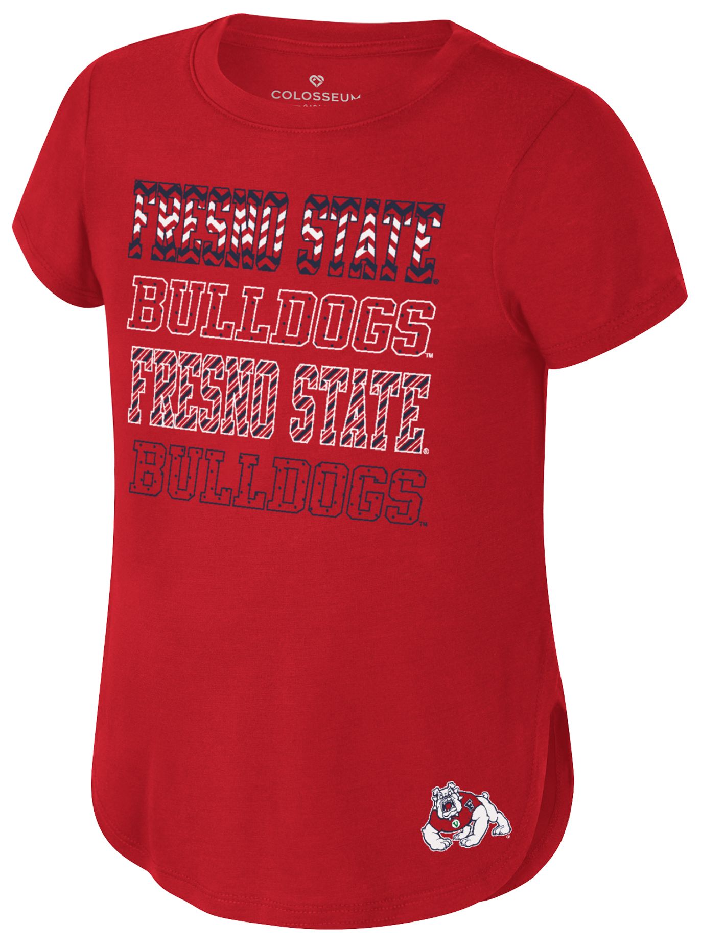 Colosseum Girls' Fresno State Bulldogs Red Rogan T-Shirt