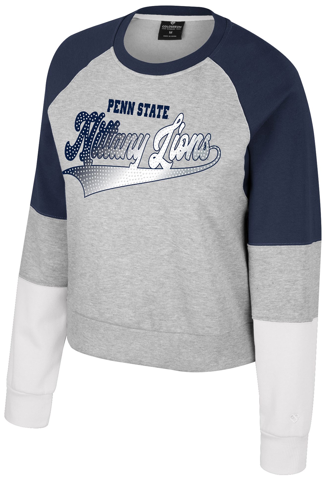 Colosseum Girls' Penn State Nittany Lions Heather Grey Katinka Pullover Hoodie