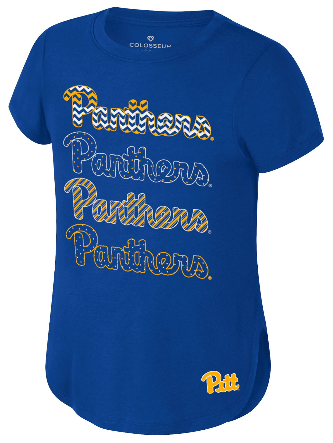 Colosseum Girls' Pitt Panthers Royal Rogan T-Shirt