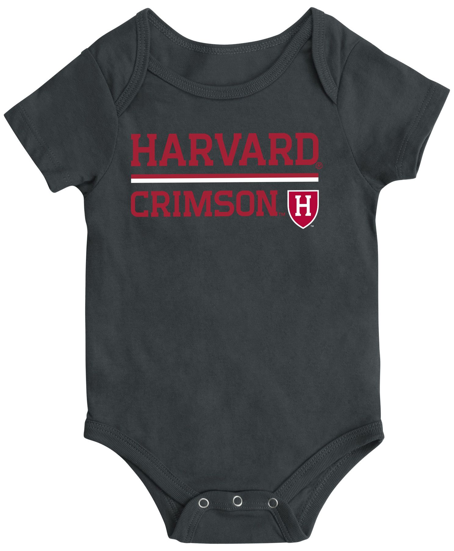 Colosseum Infant Harvard Crimson Black Biggest Fan Creeper
