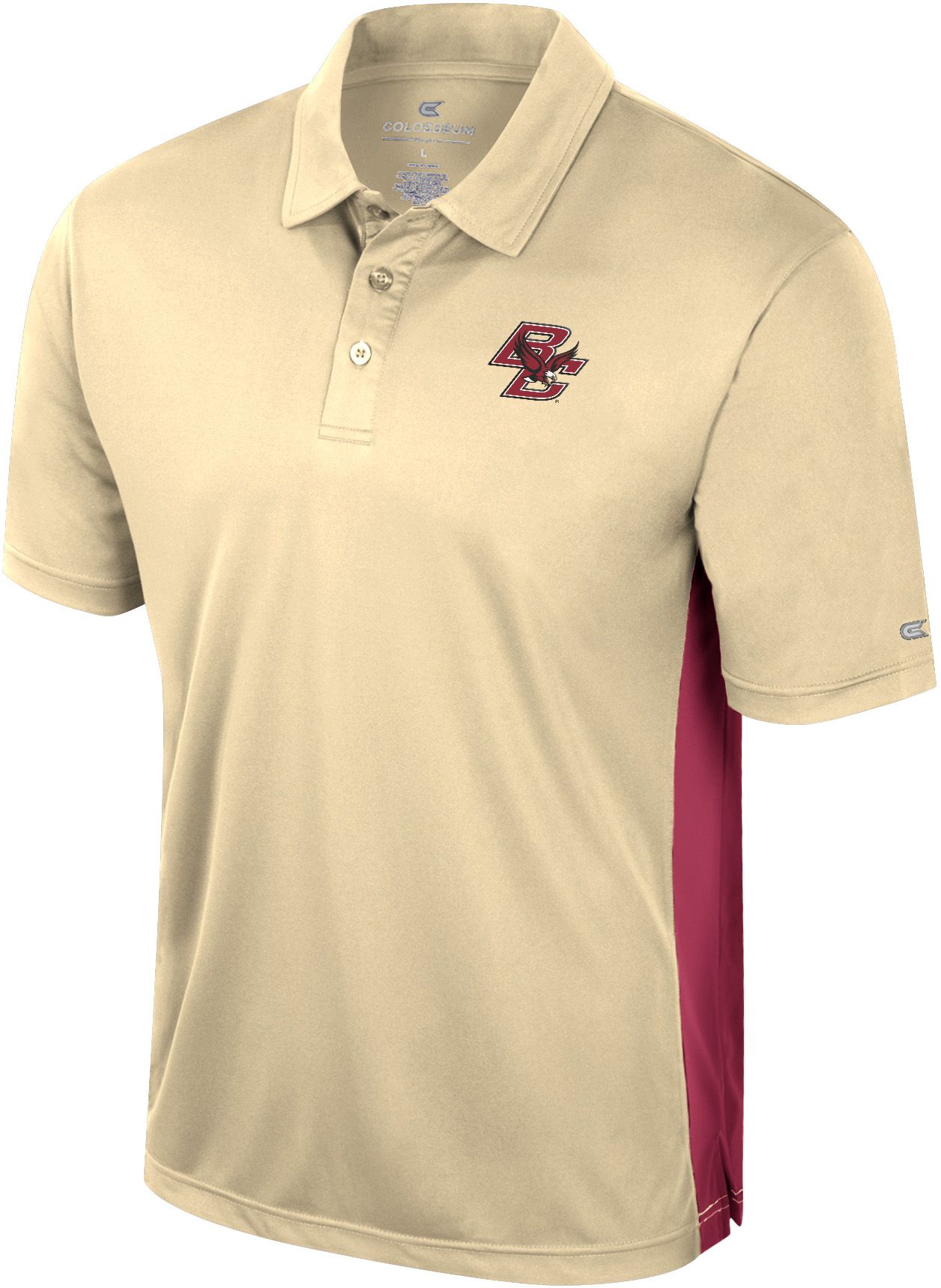 Colosseum Men's Boston College Eagles Vegas Gold Polo