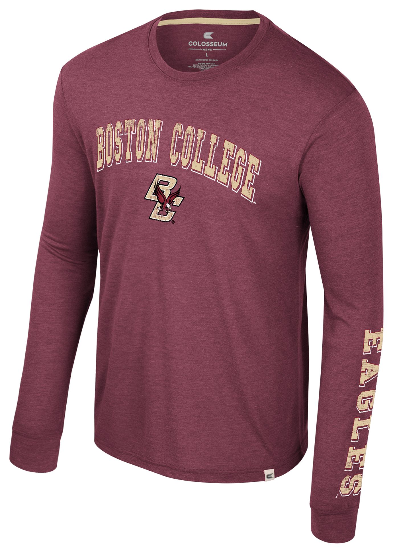 Colosseum Men's Boston College Eagles Garnet Virtual Reality Long Sleeve T-Shirt