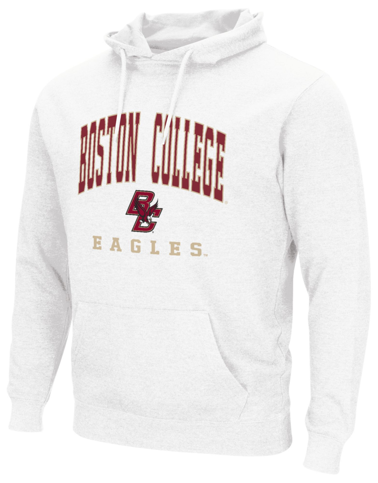 Colosseum Men's Boston College Eagles White Campus Pullover Hoodie