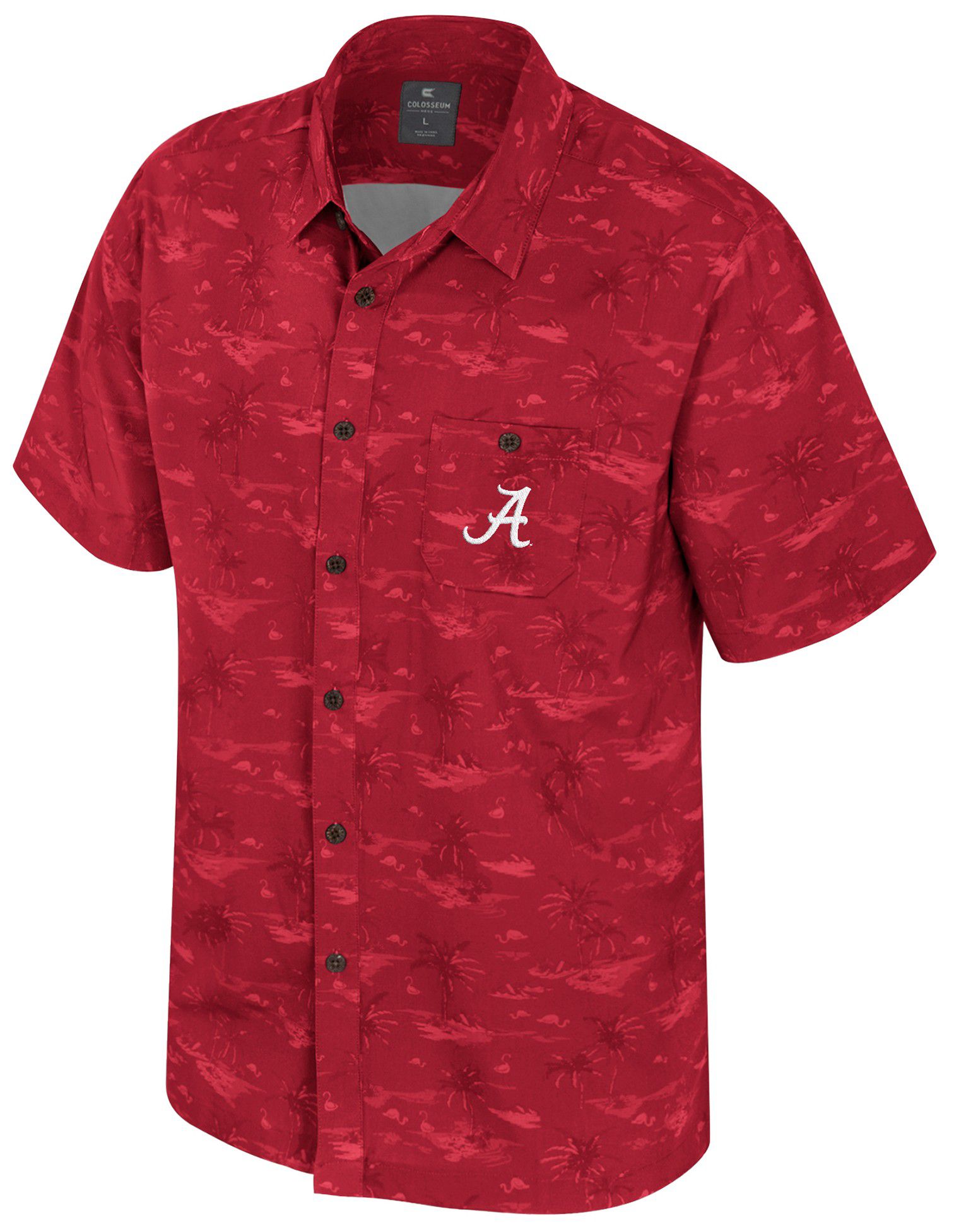 Colosseum Men's Alabama Crimson Tide Cardinal Atmosphere Camp T-Shirt