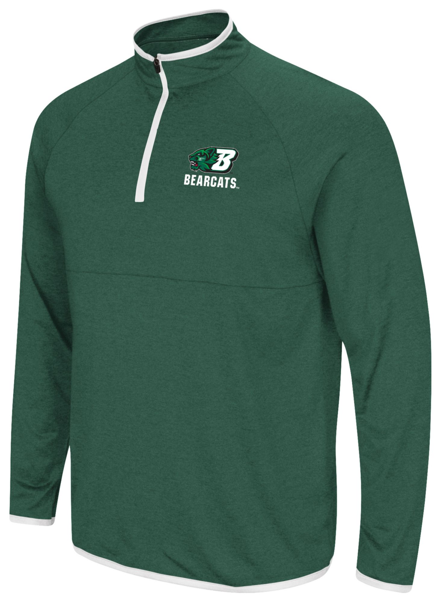 Colosseum Men's Binghamton Bearcats Green 1/4 Zip Pullover