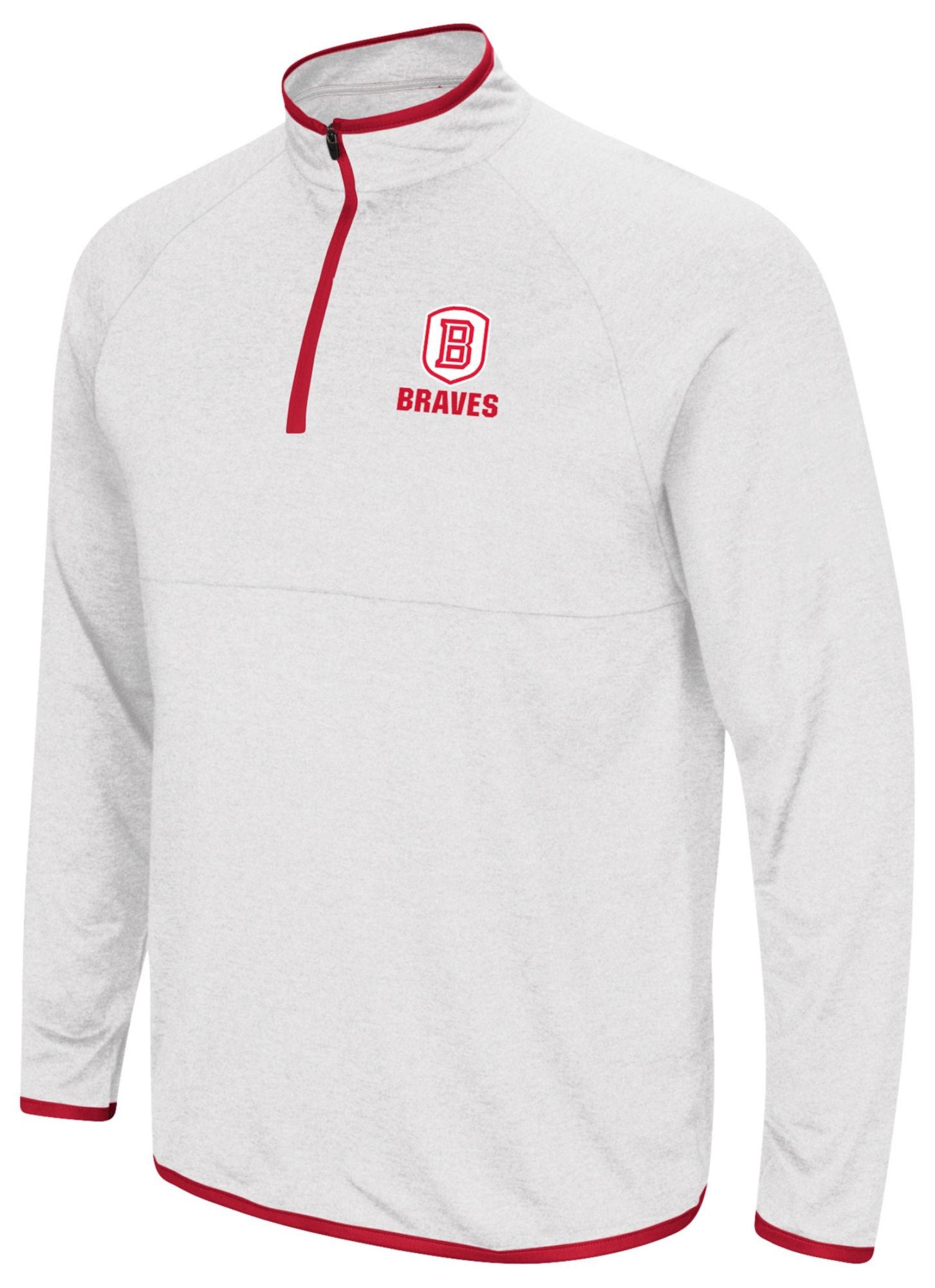 Colosseum Men's Bradley Braves White 1/4 Zip Pullover