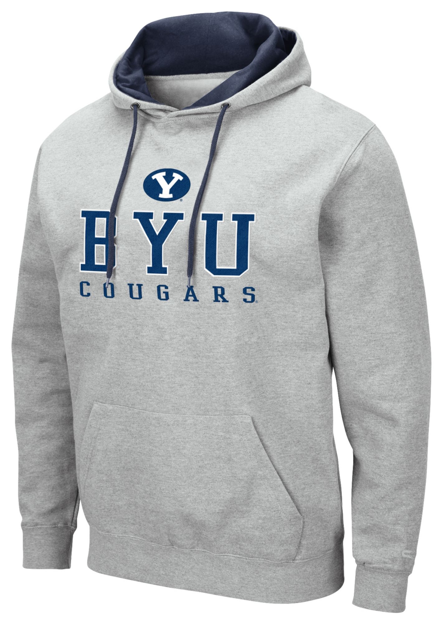 Colosseum Men's BYU Cougars Heather Grey Pullover Hoodie
