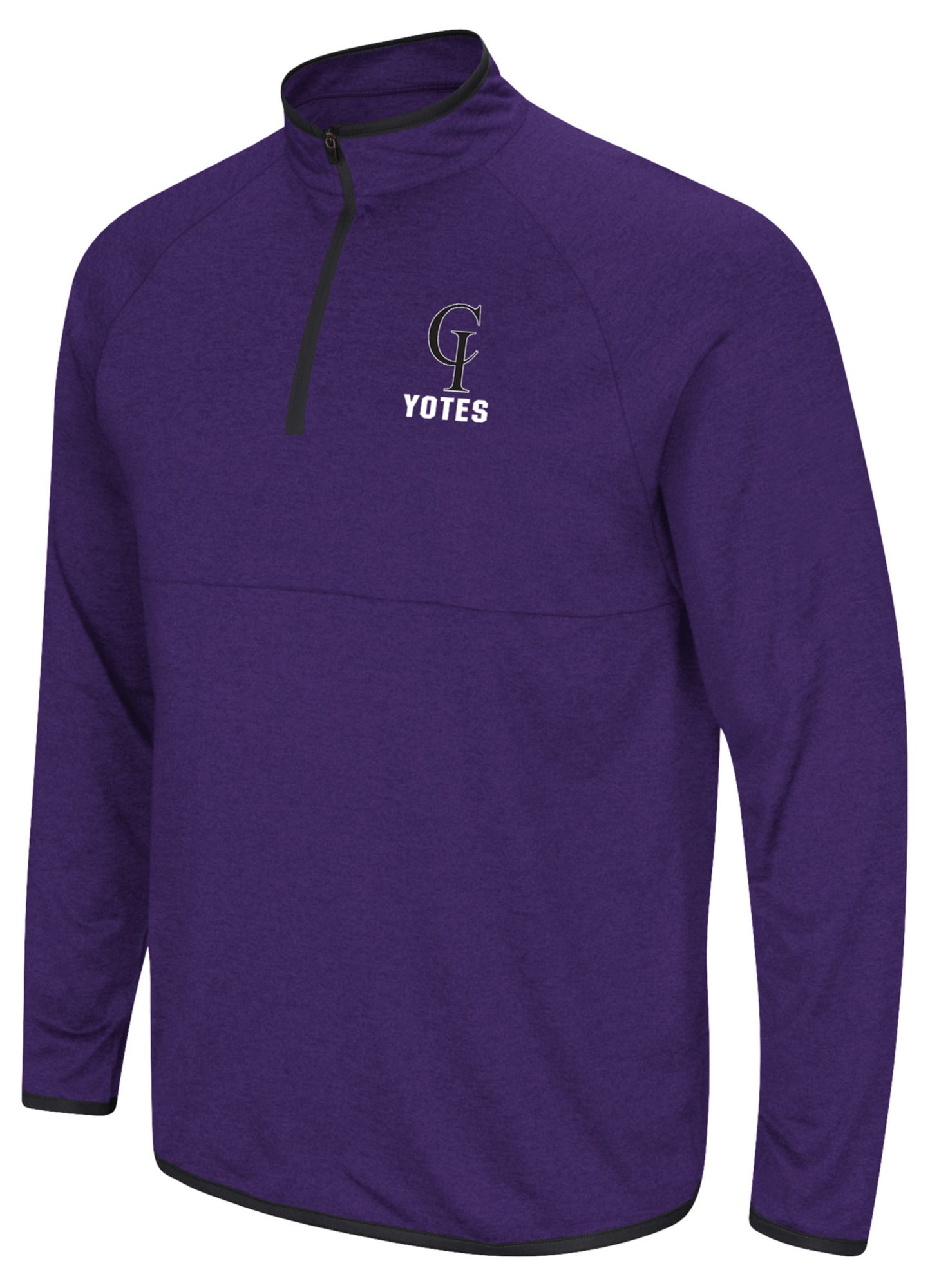 Colosseum Men's College of Idaho Yotes Purple 1/4 Zip Pullover