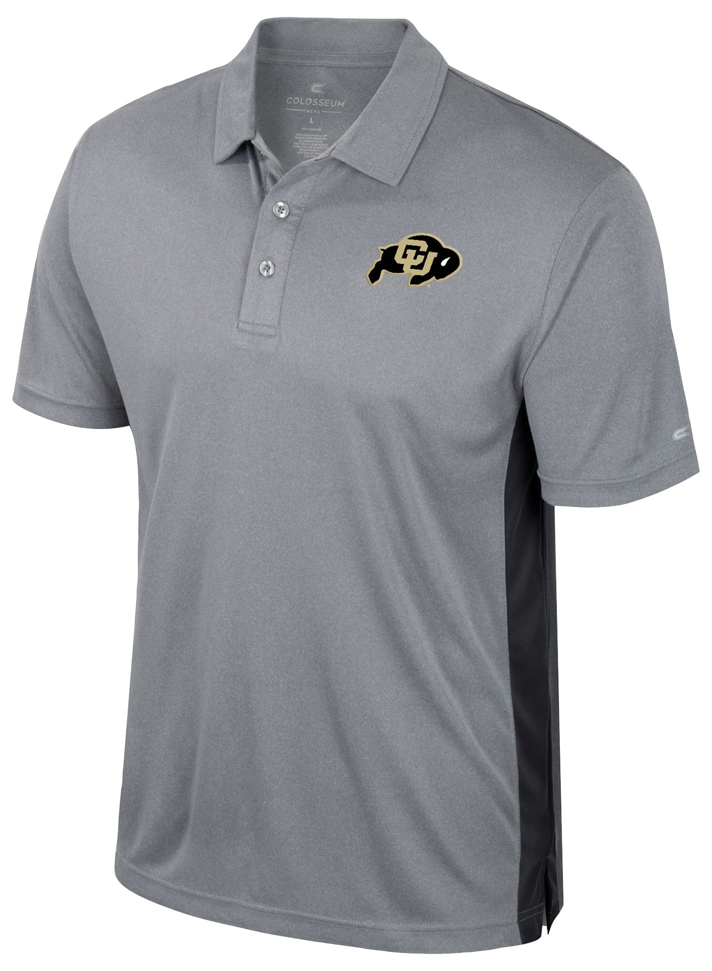 Colosseum Men's Colorado Buffaloes Heather Grey Set In Polo