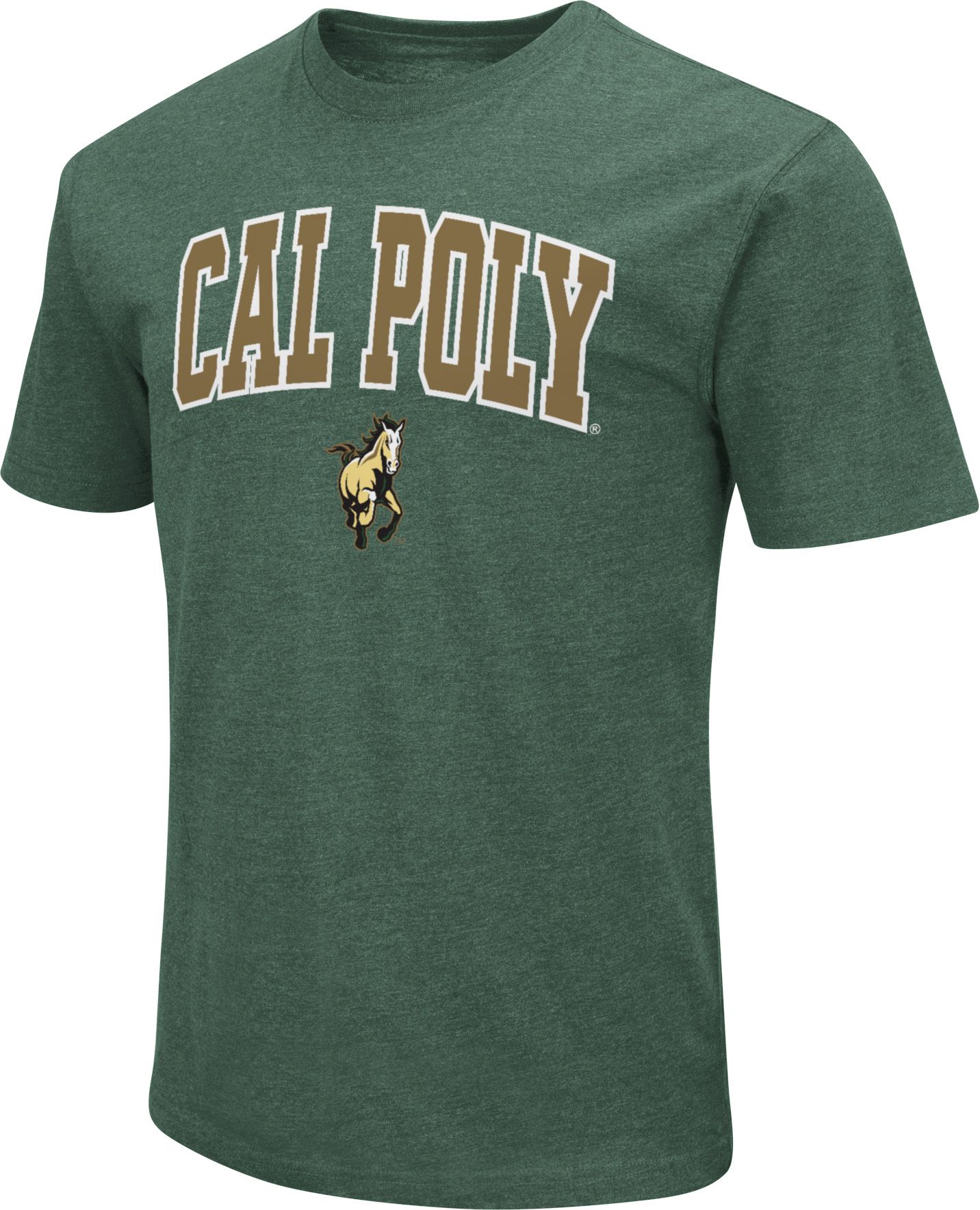 Colosseum Men's Cal Poly Mustangs Green T-Shirt