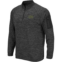 Colosseum Men's Colorado State Rams Heather Charcoal Indus 1/4 Zip Pullover Shirt