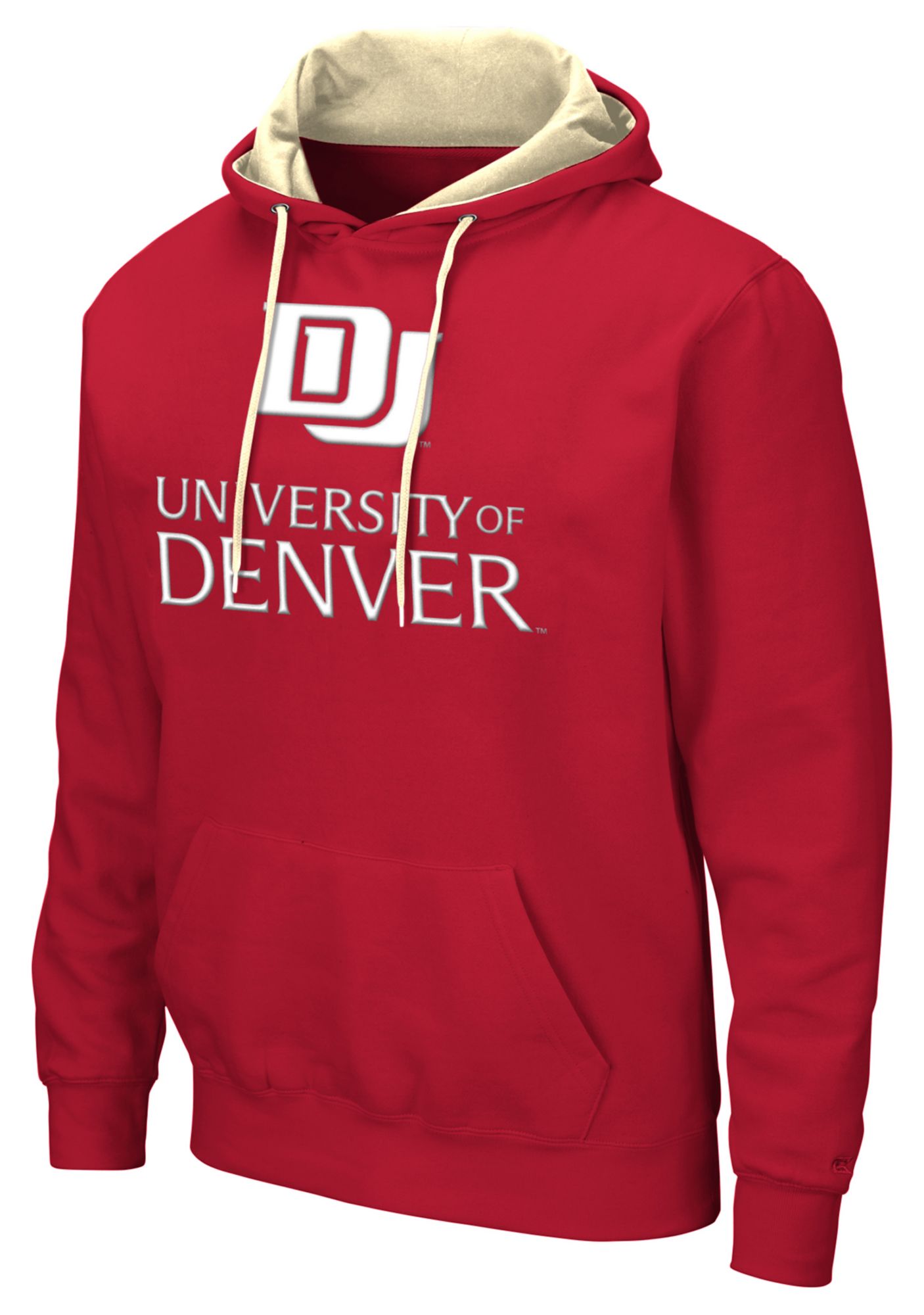 Colosseum Men's Denver Pioneers Cardinal Pullover Hoodie