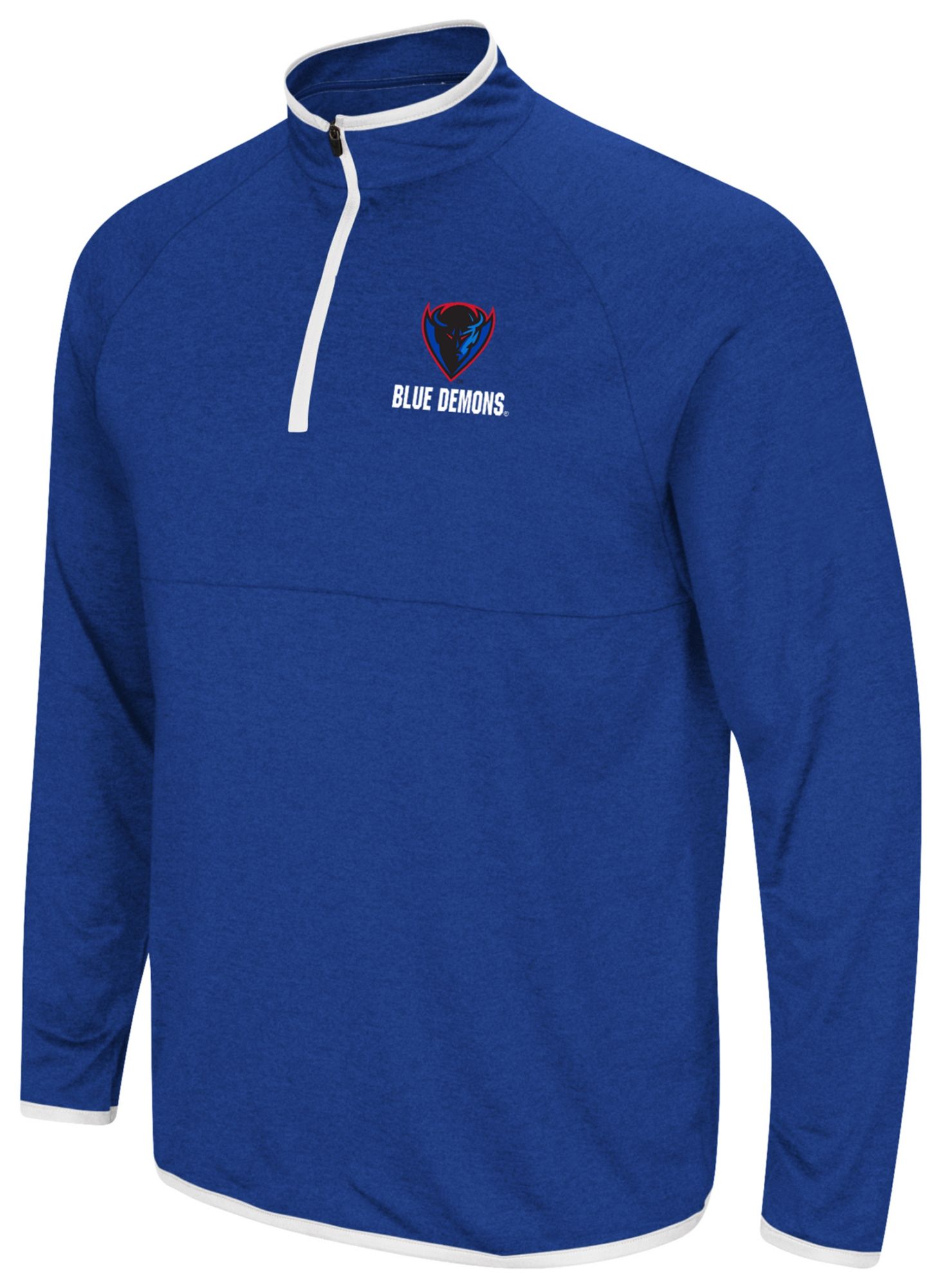 Colosseum Men's DePaul Blue Demons Royal 1/4 Zip Pullover Shirt