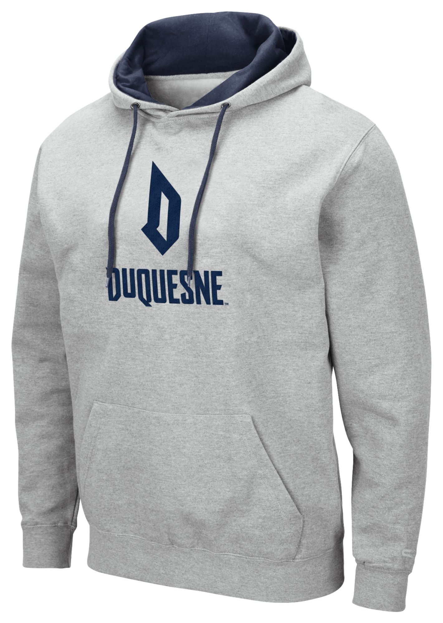 Colosseum Men's Duquesne Dukes Heather Grey Pullover Hoodie
