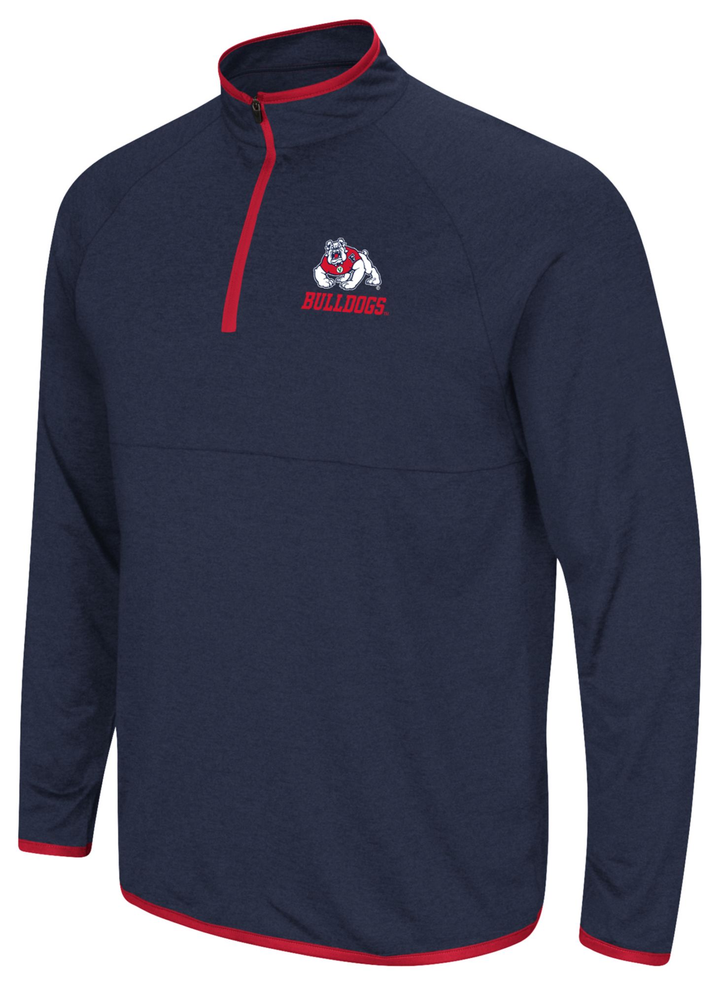 Colosseum Men's Fresno State Bulldogs Navy 1/4 Zip Pullover