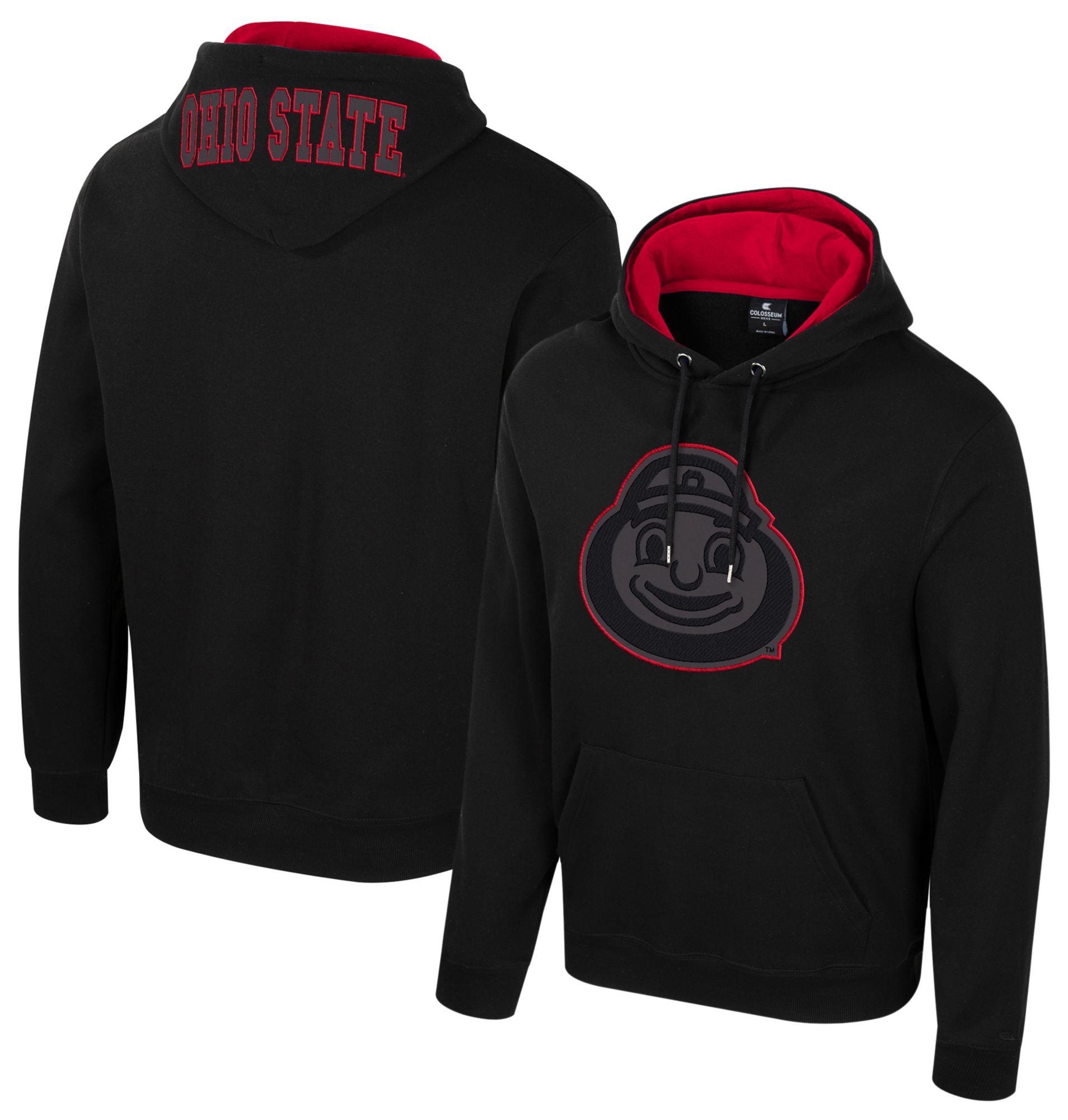 Colosseum Men's Ohio State Buckeyes Black Bioelectric Fleece Hoodie