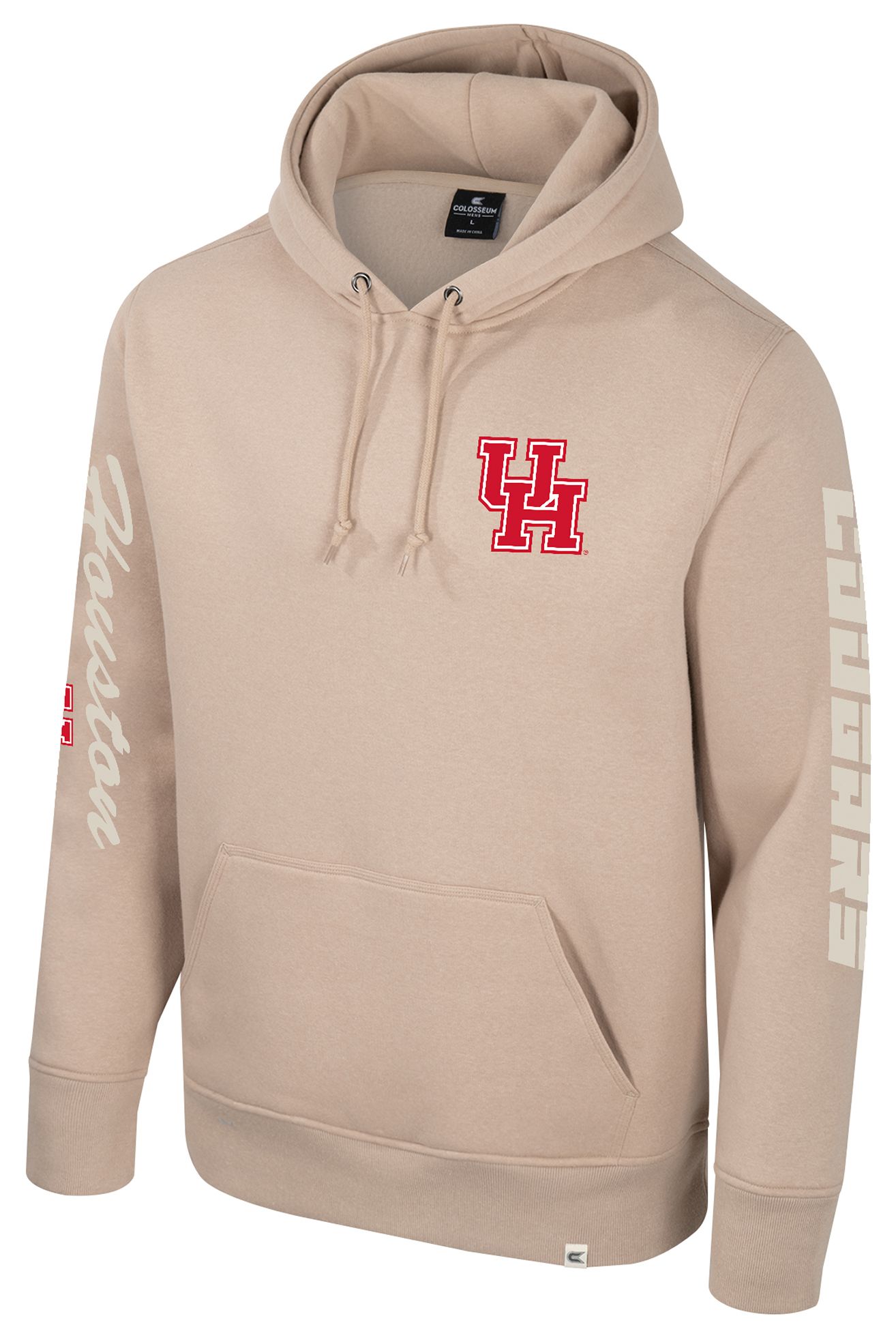 Colosseum Men's Houston Cougars Natural Wonder Marled Pullover Hoodie