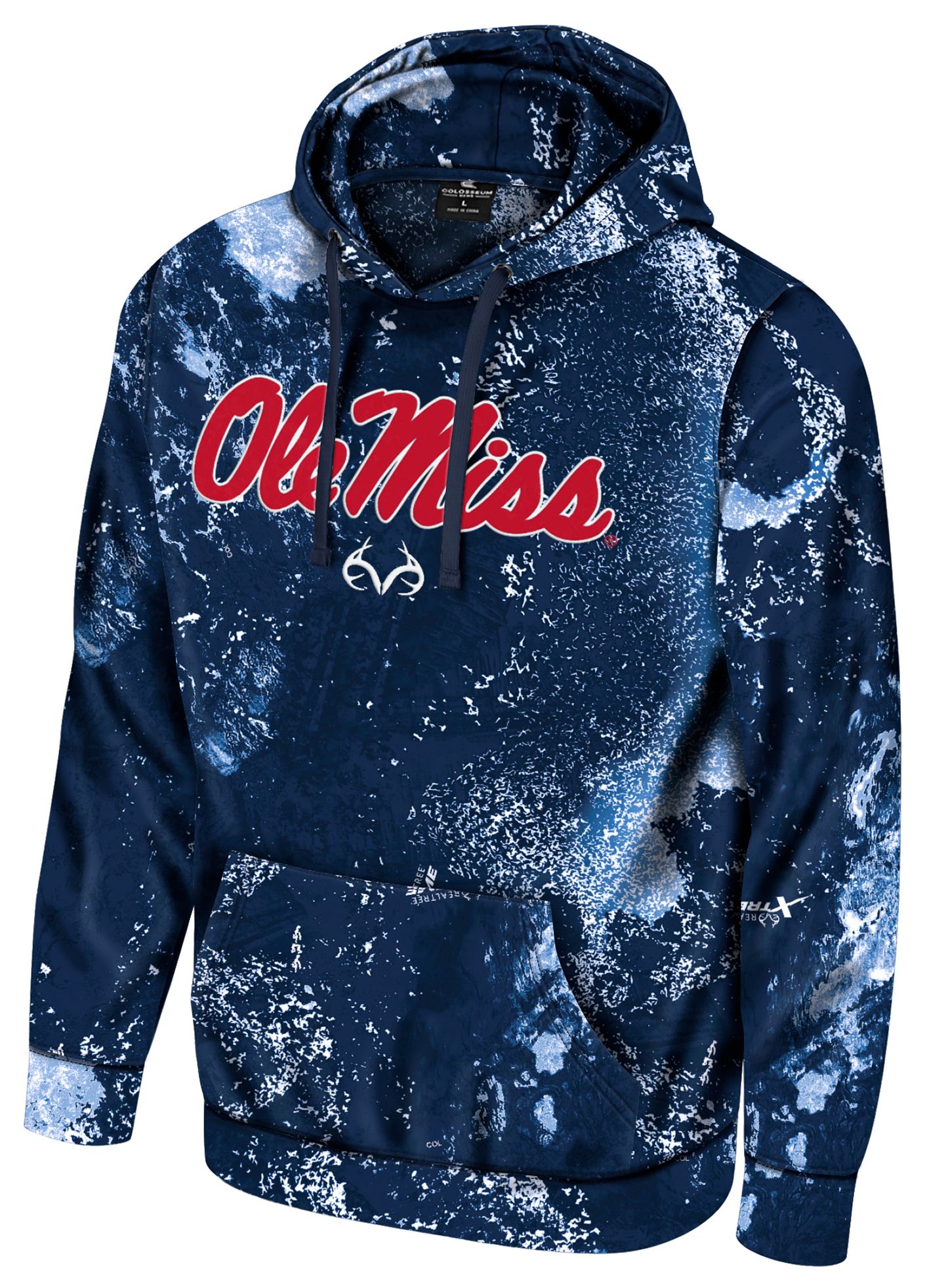 Colosseum Men's Ole Miss Rebels Grey Performance Hoodie