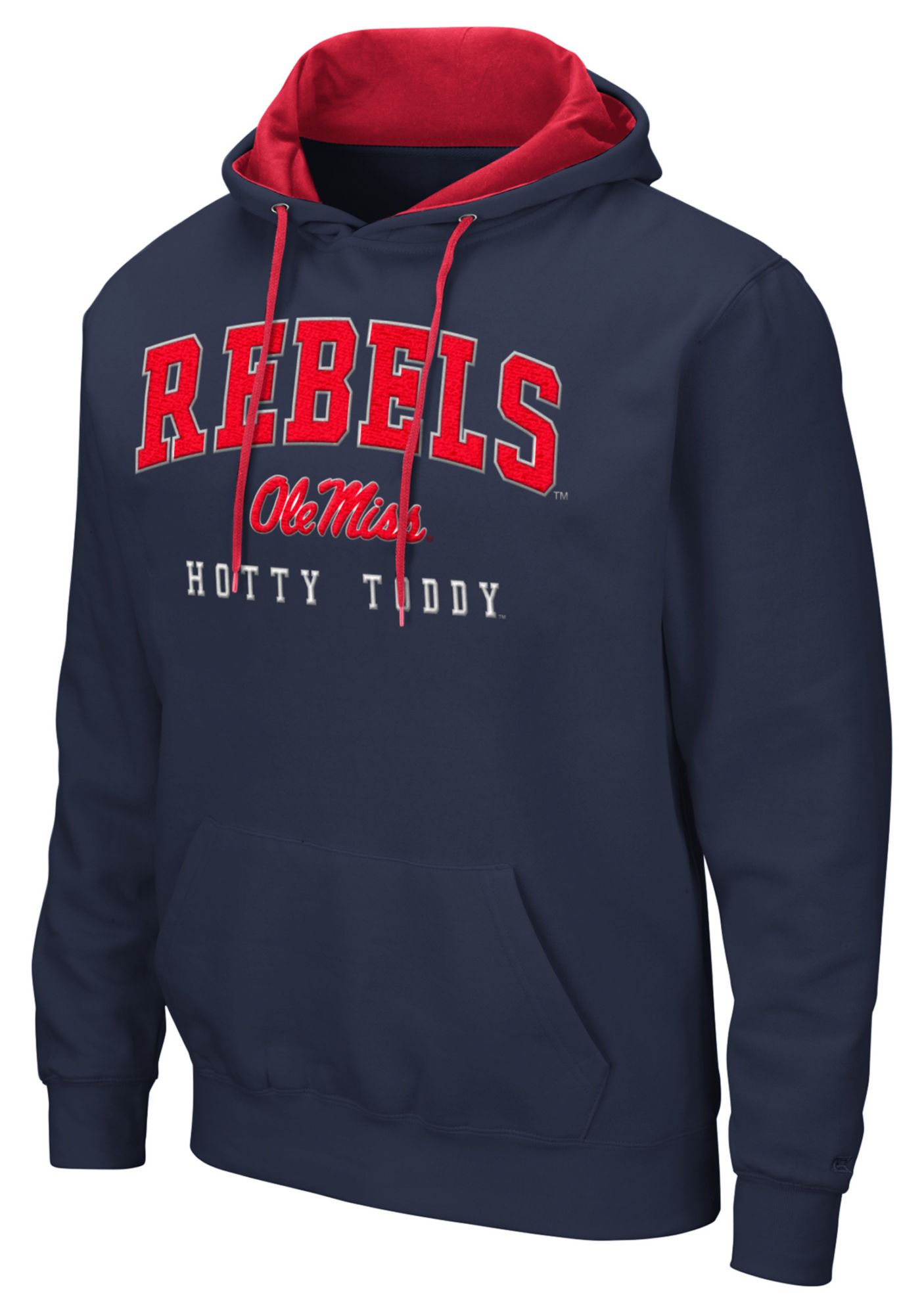 Colosseum Men's Ole Miss Rebels Navy Pullover Hoodie