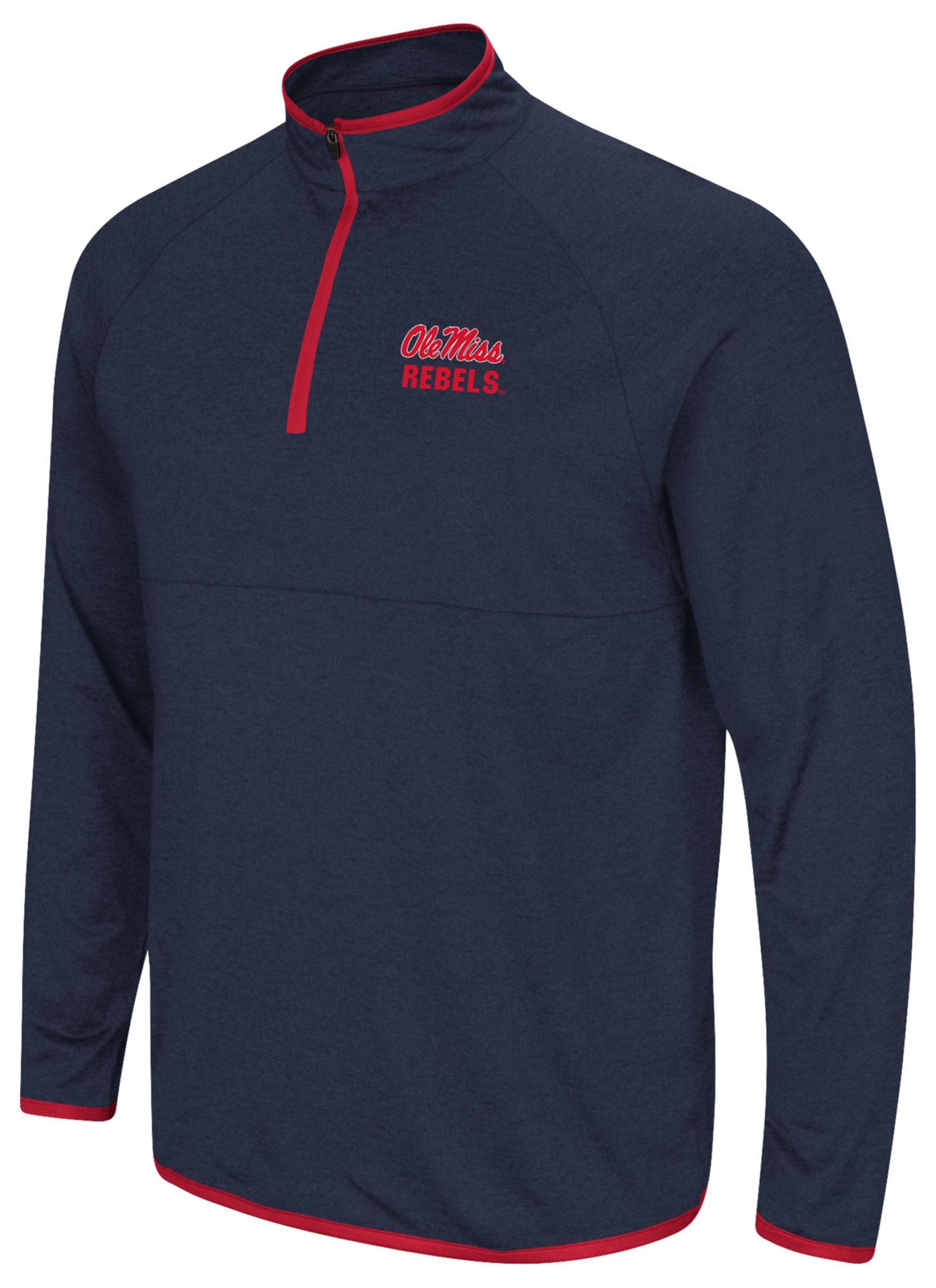 Colosseum Men's Ole Miss Rebels Navy 1/4 Zip Pullover