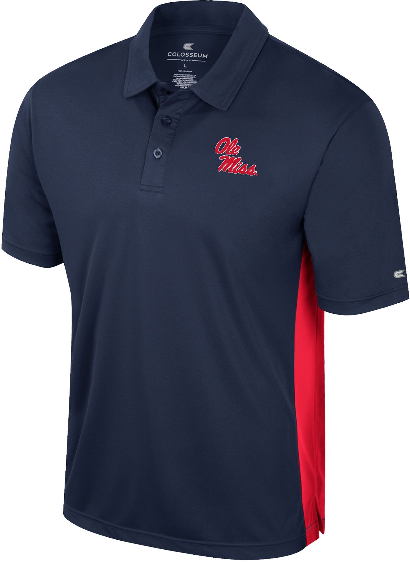 Colosseum Men's Ole Miss Rebels Blue Set In Polo
