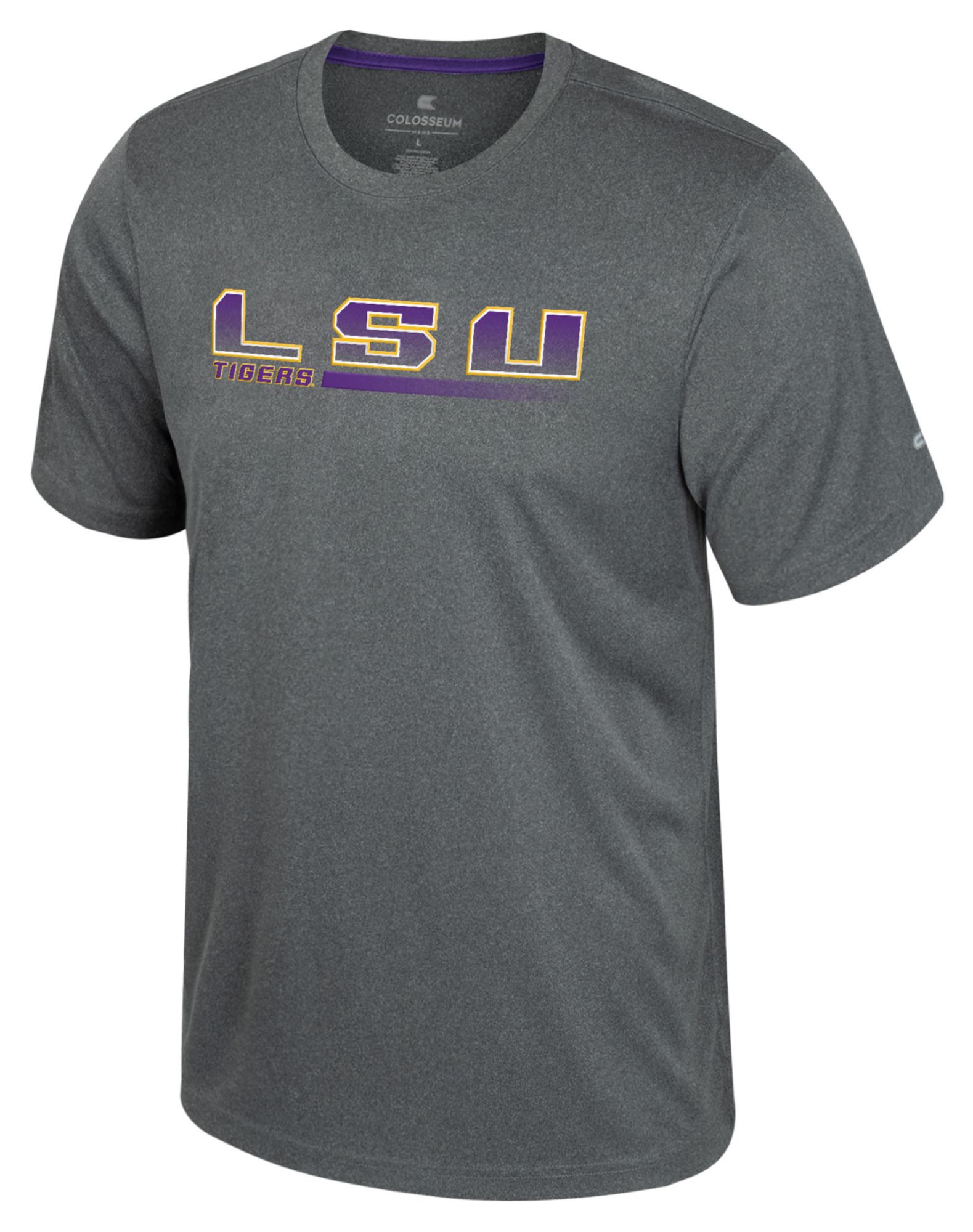 Colosseum Men's LSU Tigers Heather Charcoal Physics T-Shirt